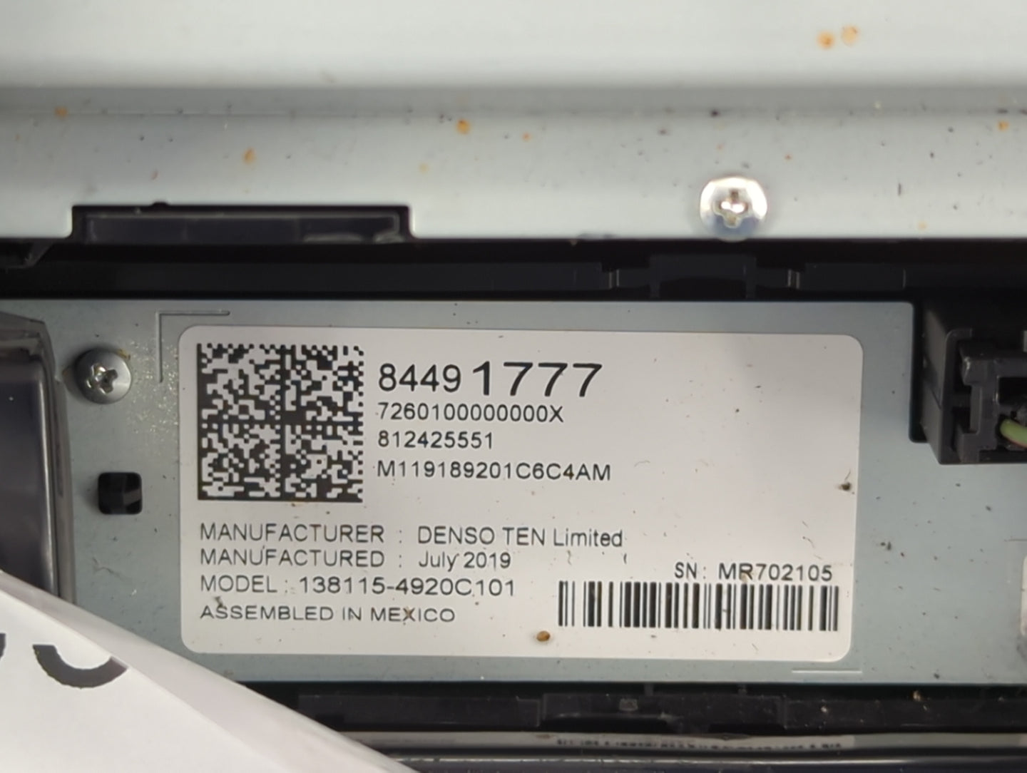 2020 Chevrolet Colorado Information Display Screen - Oemusedautoparts1.com