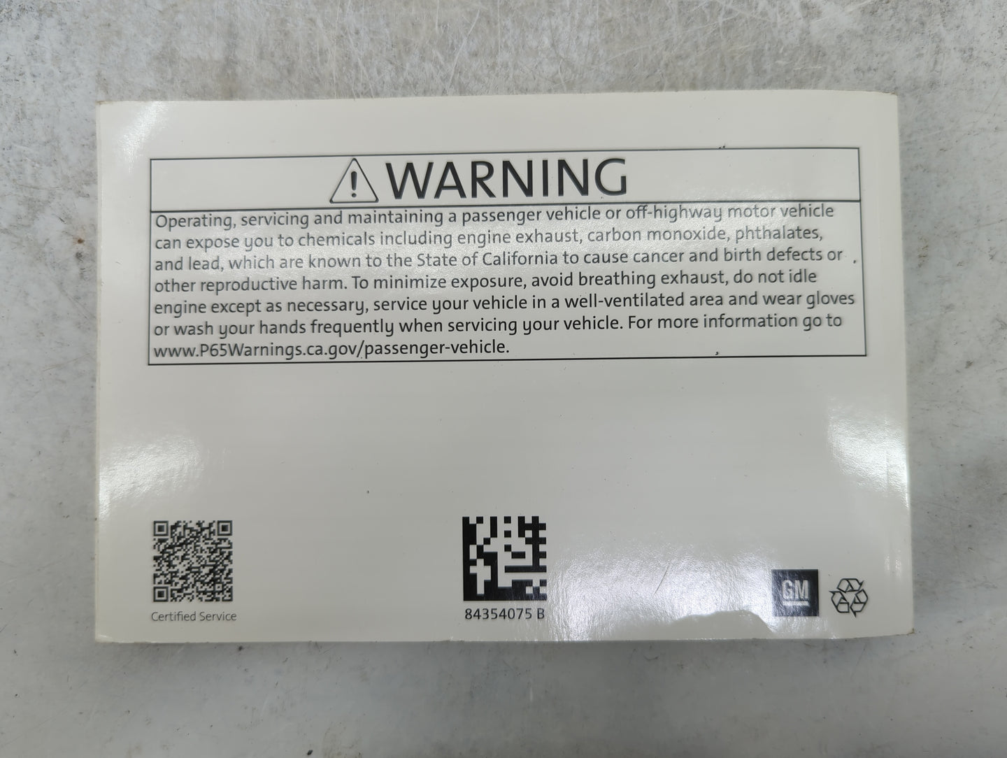 2020 Chevrolet Colorado Owners Manual Book Guide P/N:84354075 OEM Used Auto Parts - Oemusedautoparts1.com