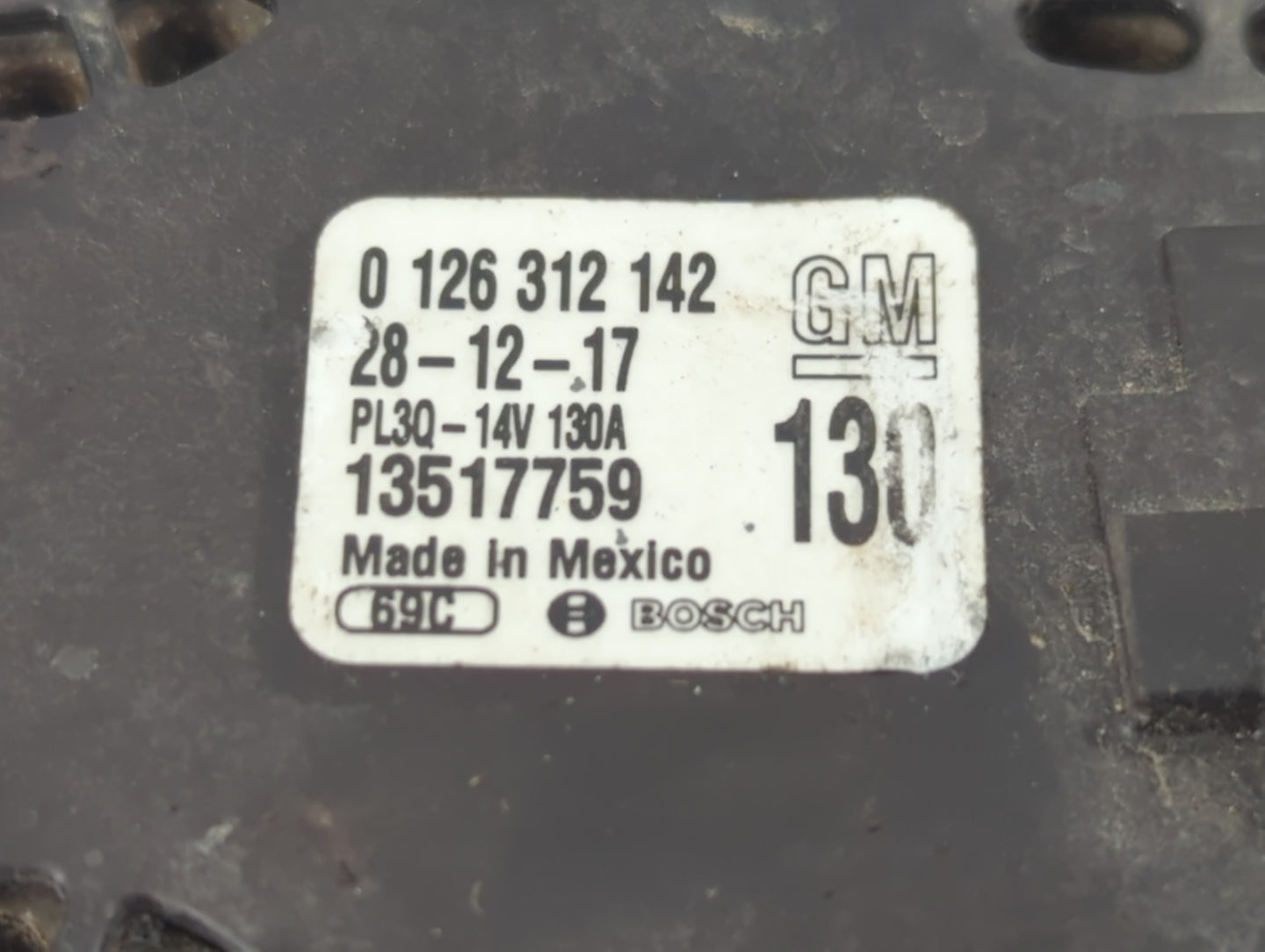 2018-2022 Chevrolet Equinox Alternator Replacement Generator Charging Assembly Engine OEM P/N:126 312 168 Fits OEM Used Auto