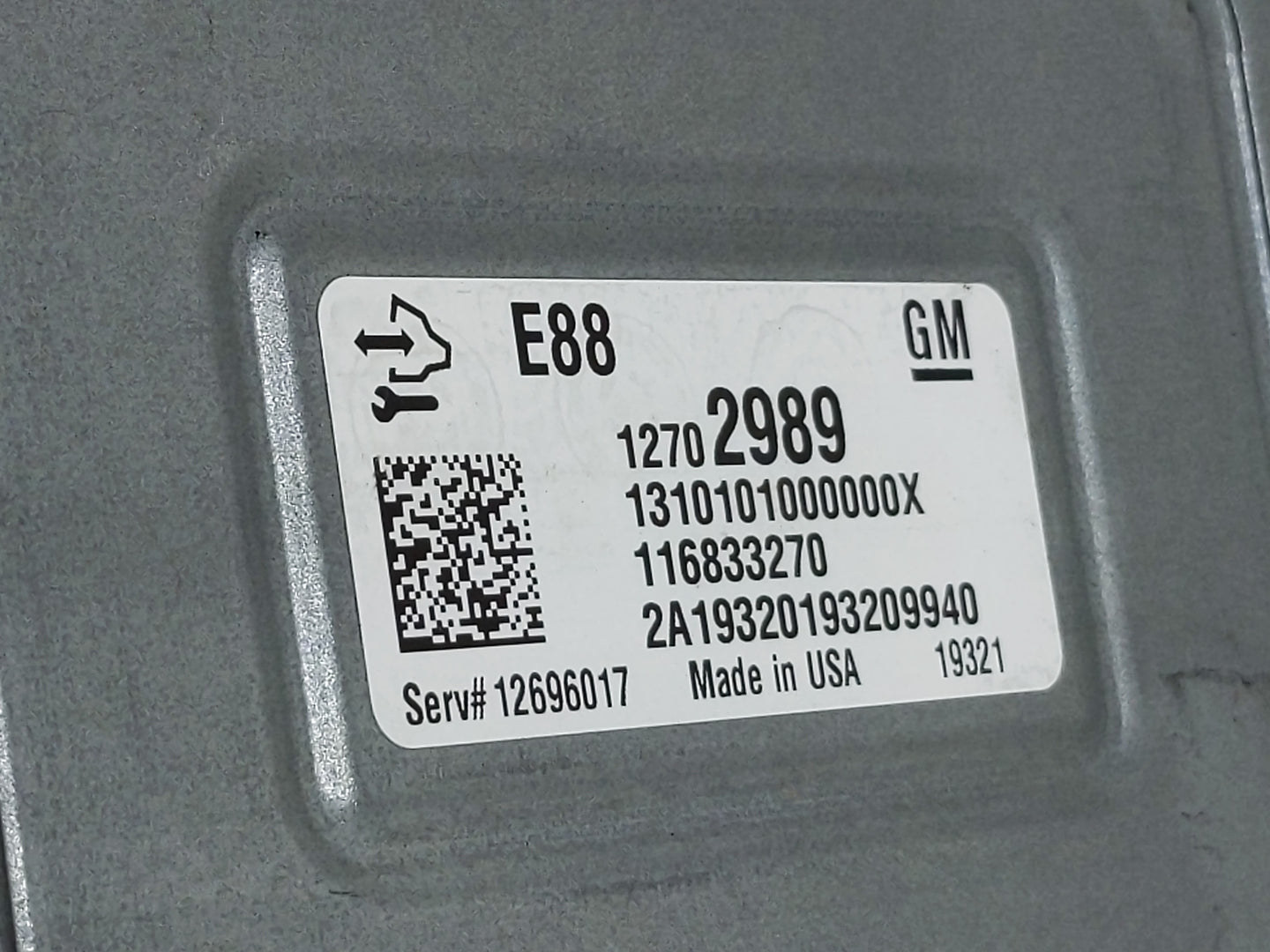 2020-2022 Chevrolet Equinox PCM Engine Control Computer ECU ECM PCU OEM P/N:116833270 12702989 Fits Fits 2020 2021 2022 OEM 