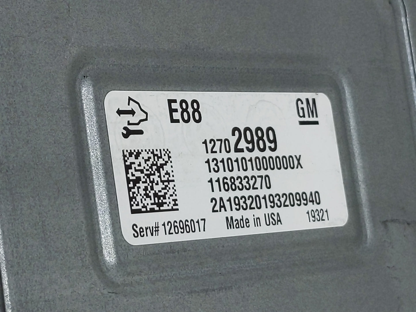 2020-2022 Chevrolet Equinox PCM Engine Control Computer ECU ECM PCU OEM P/N:116833270 12702989 Fits Fits 2020 2021 2022 OEM 