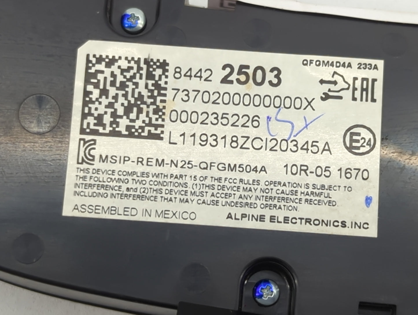 2019-2021 Chevrolet Equinox Climate Control Module Temperature AC/Heater Replacement P/N:84422503 Fits Fits 2019 2020 2021 O