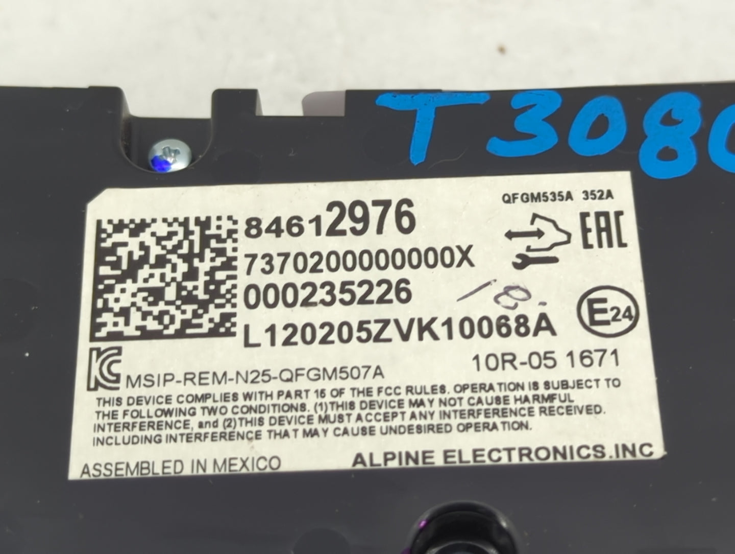 2020 Chevrolet Equinox Climate Control Module Temperature AC/Heater Replacement P/N:84612976 QFGM535A Fits Fits 2018 2019 20