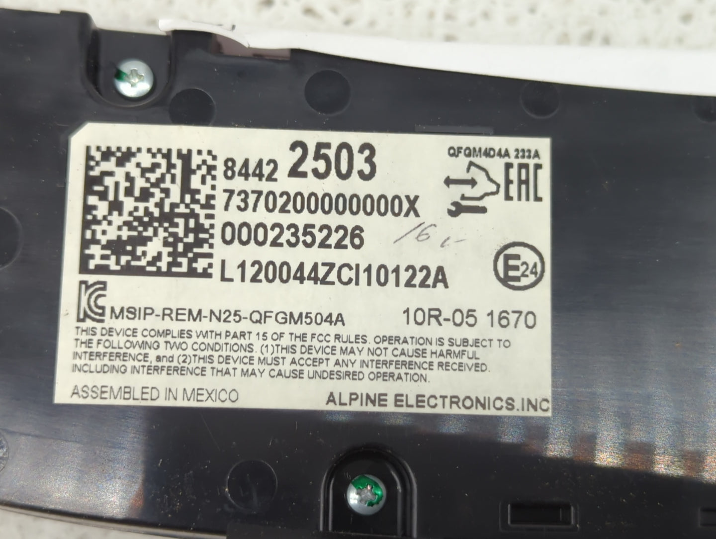 2019-2021 Chevrolet Equinox Climate Control Module Temperature AC/Heater Replacement P/N:84422503 Fits Fits 2019 2020 2021 O