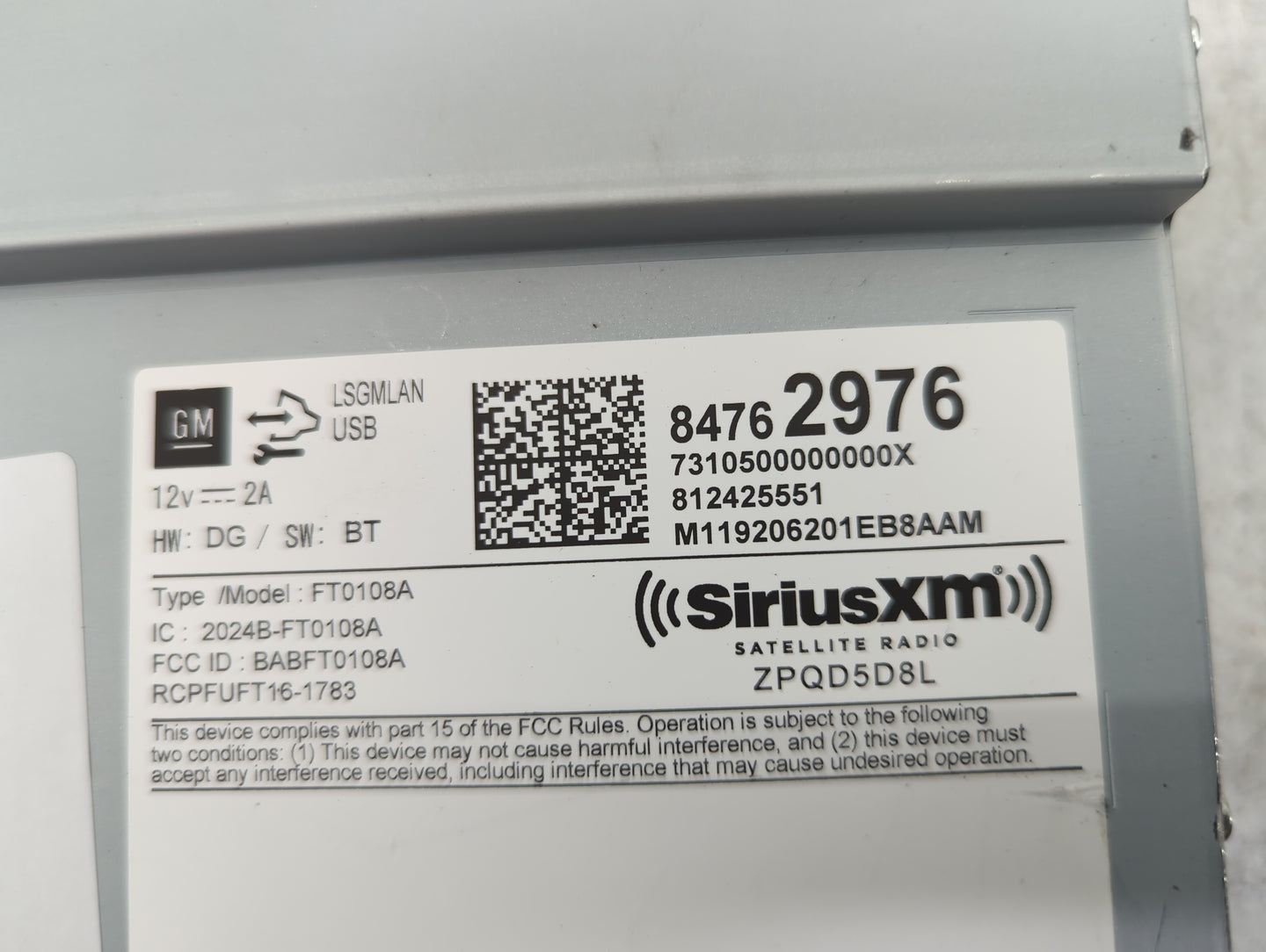 2020-2022 Chevrolet Equinox Radio AM FM Cd Player Receiver Replacement P/N:84762976 Fits Fits 2020 2021 2022 OEM Used Auto P