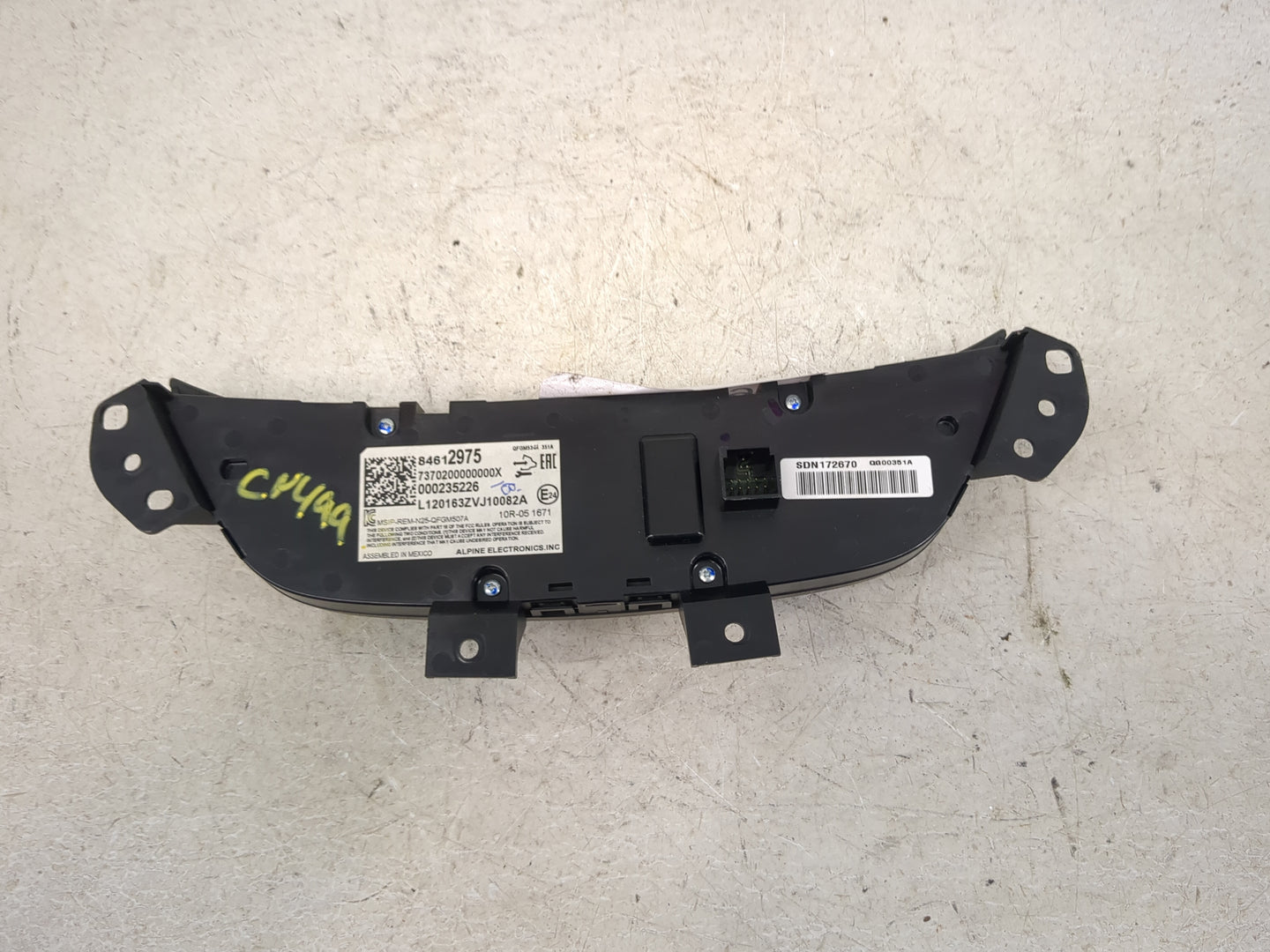 2020-2022 Chevrolet Equinox Climate Control Module Temperature AC/Heater Replacement P/N:84612975 Fits Fits 2020 2021 2022 O