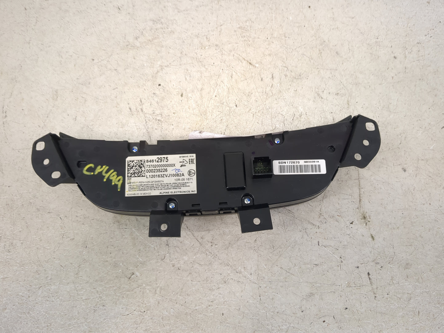 2020-2022 Chevrolet Equinox Climate Control Module Temperature AC/Heater Replacement P/N:84612975 Fits Fits 2020 2021 2022 O