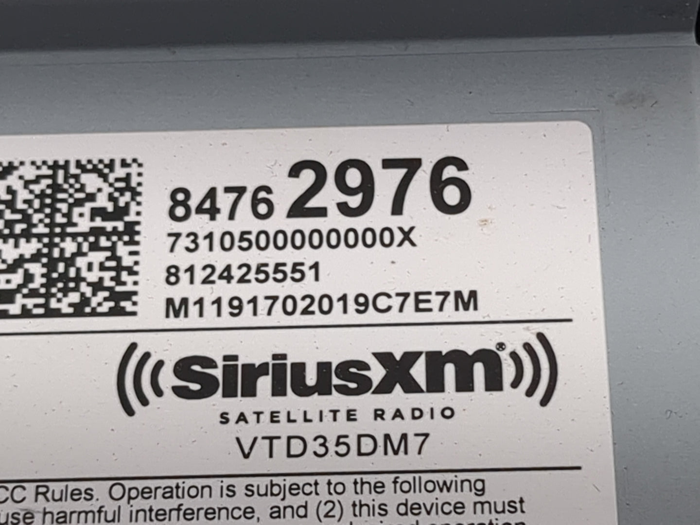 2020 Chevrolet Equinox Radio AM FM Cd Player Receiver Replacement P/N:84762976 7310500000000X, 812425551, M1191702019C7E7M F