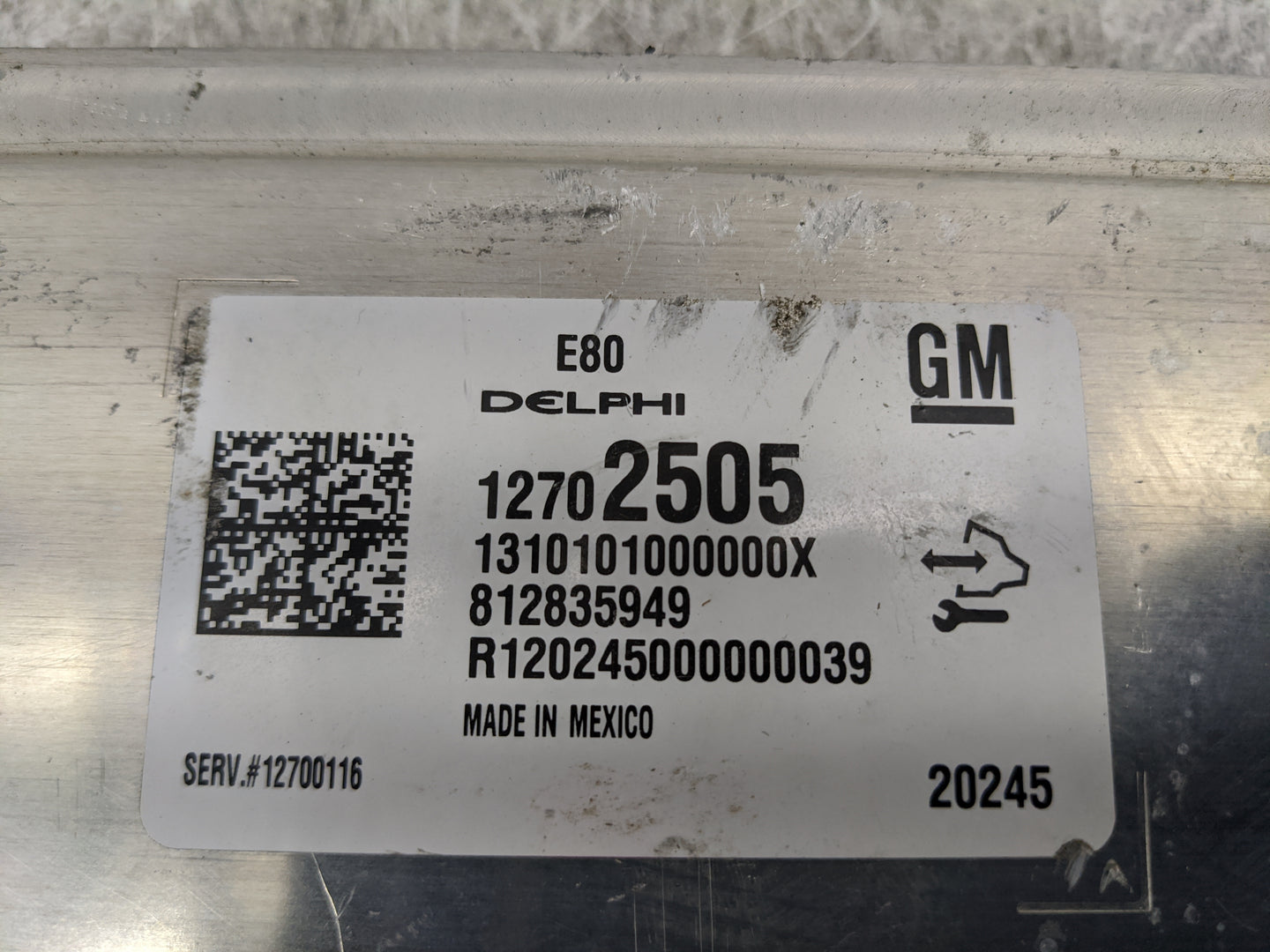2018-2020 Chevrolet Equinox PCM Engine Control Computer ECU ECM PCU OEM P/N:12702505 1310101000000X Fits OEM Used Auto Parts