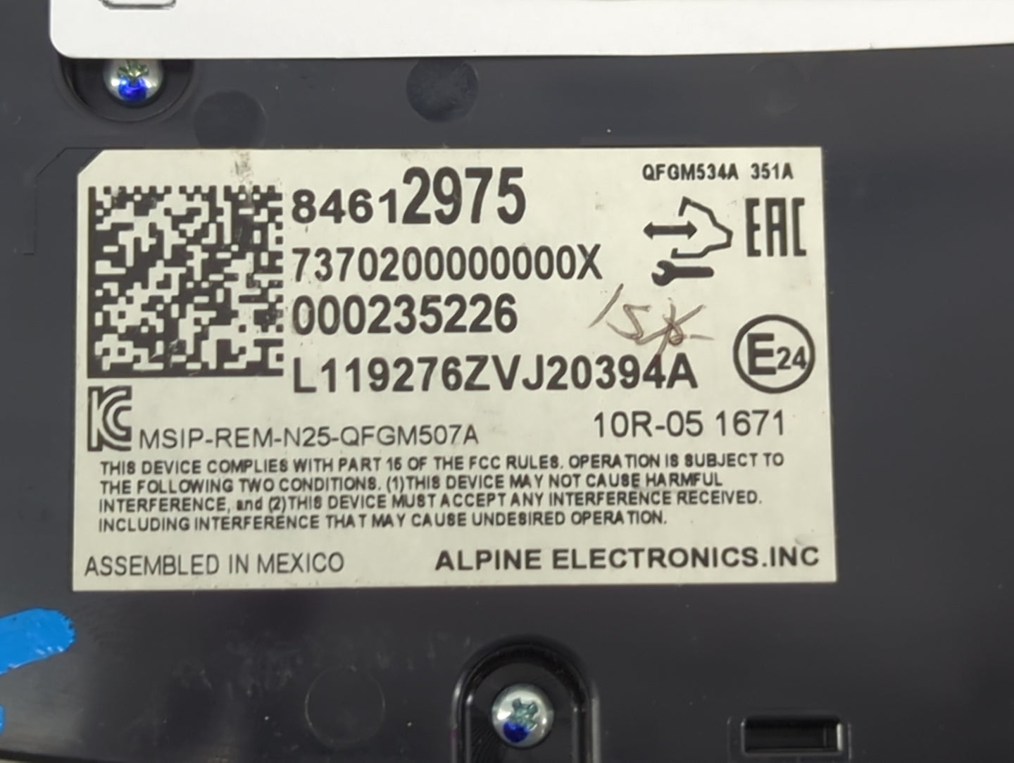 2020-2022 Chevrolet Equinox Climate Control Module Temperature AC/Heater Replacement P/N:84612975 QFGM534A Fits OEM Used Aut