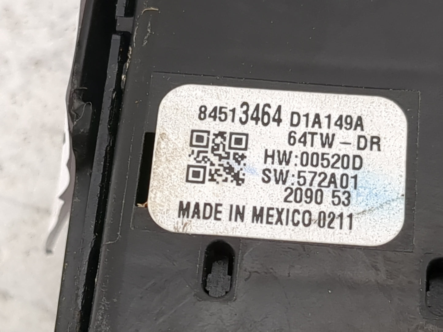 2018-2022 Chevrolet Equinox Master Power Window Switch Replacement Driver Side Left P/N:84513464 Fits OEM Used Auto Parts - 