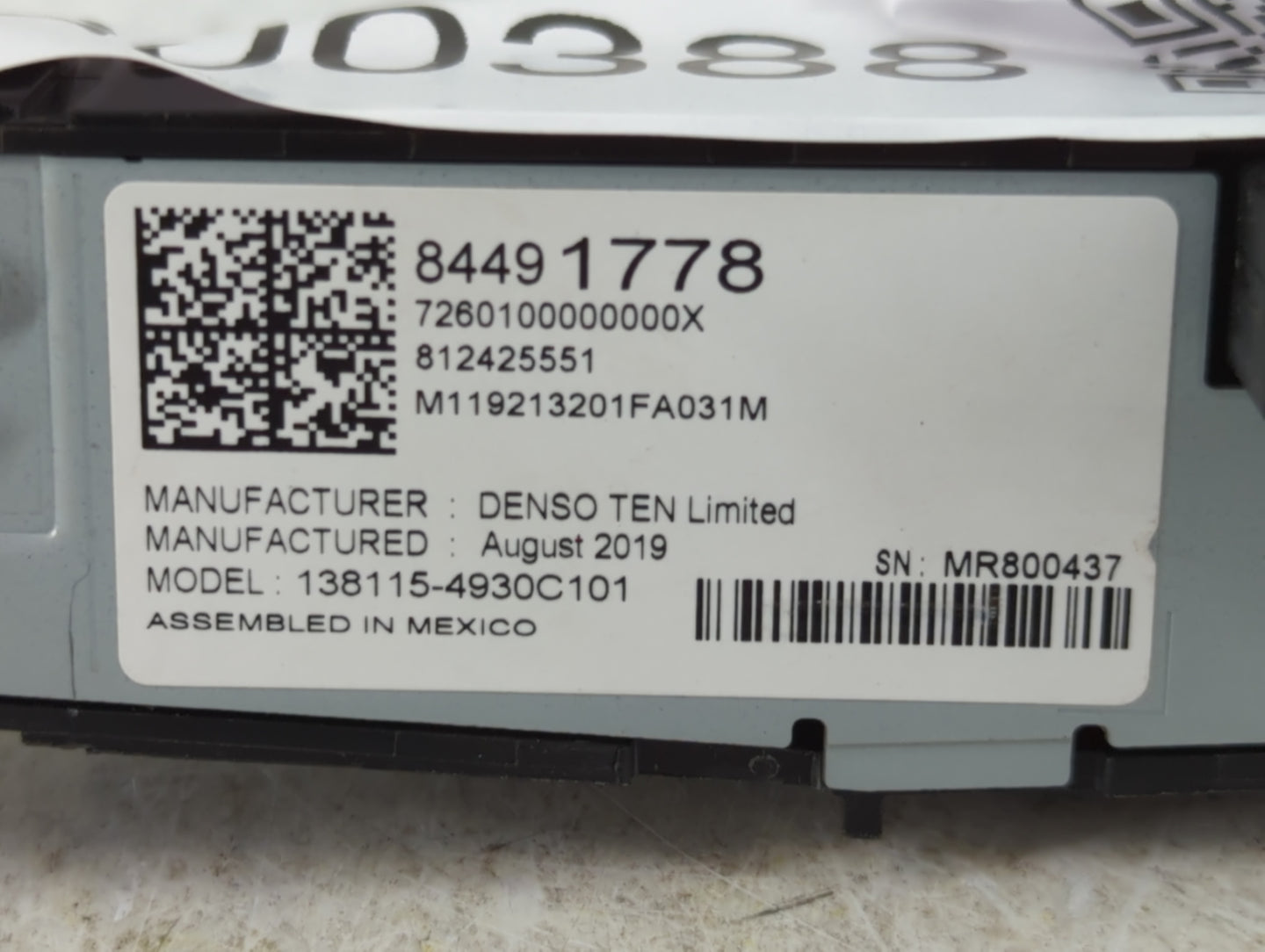 2019-2022 Chevrolet Equinox Radio AM FM Cd Player Receiver Replacement P/N:84491778 Fits Fits 2018 2019 2020 2021 2022 OEM U