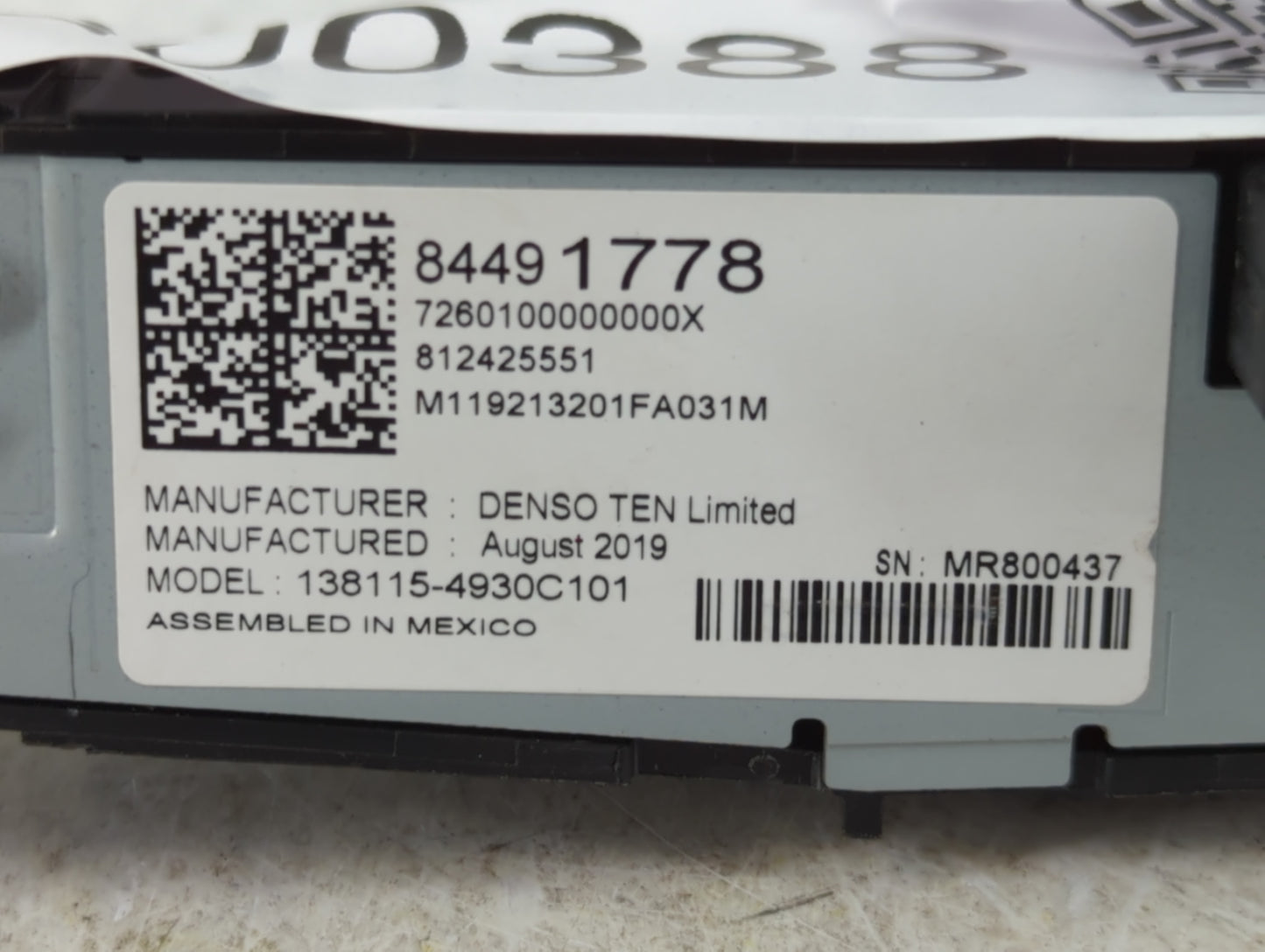 2019-2022 Chevrolet Equinox Radio AM FM Cd Player Receiver Replacement P/N:84491778 Fits Fits 2018 2019 2020 2021 2022 OEM U