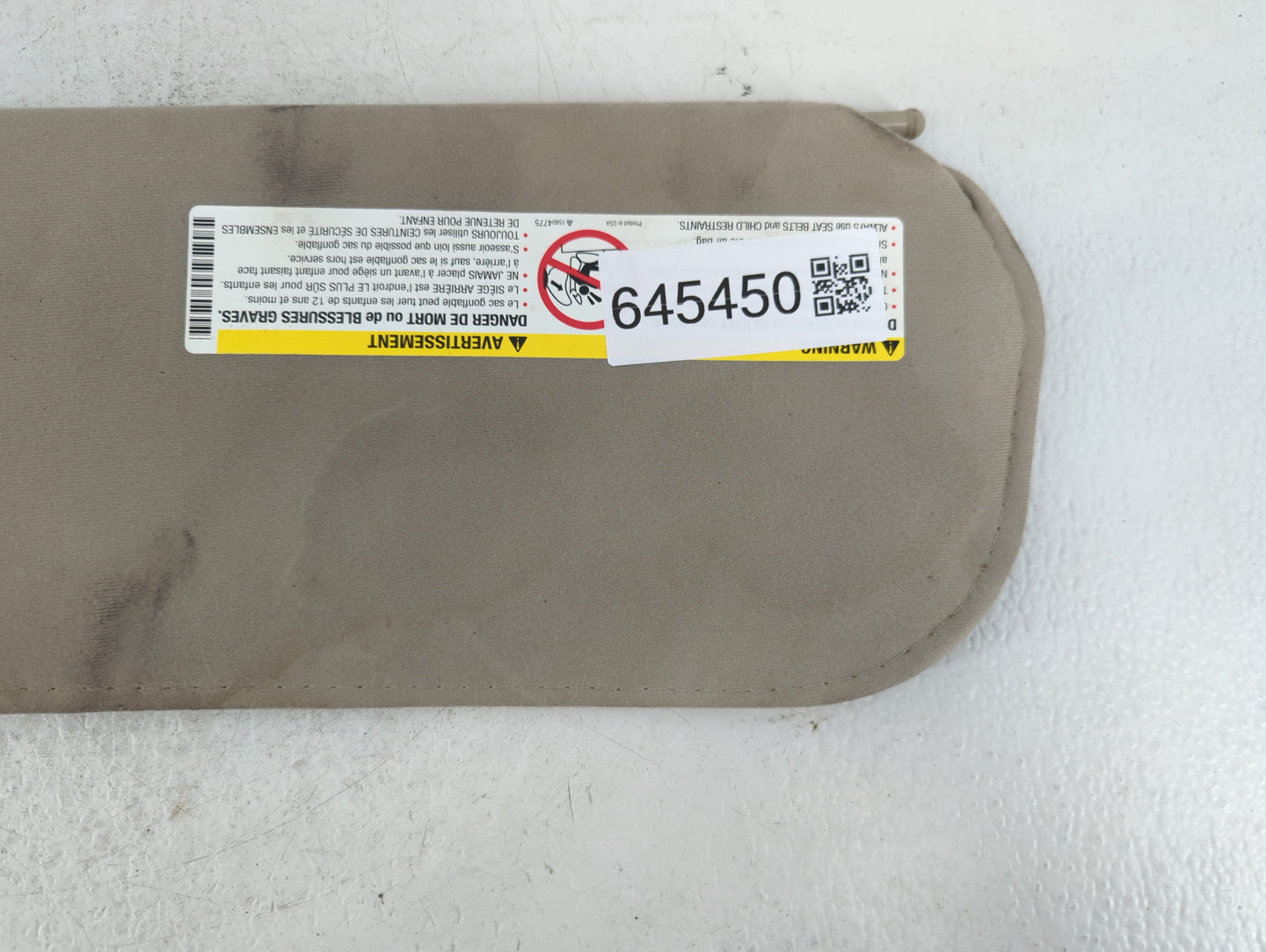 2003-2021 Chevrolet Express 2500 Sun Visor Shade Replacement Passenger Right Mirror Fits OEM Used Auto Parts - Oemusedautopa