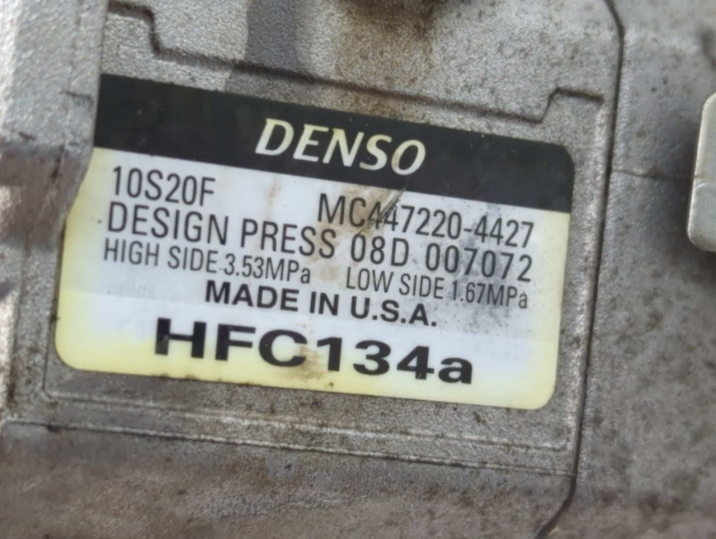2020 Chevrolet Express 2500 Alternator Replacement Generator Charging Assembly Engine OEM P/N:HFC134a 10S20F, MC447220-4427 