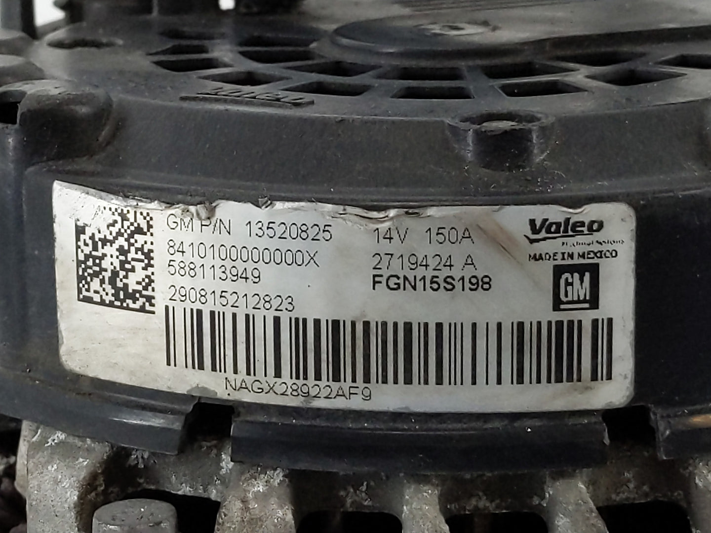 2017-2020 Chevrolet Impala Alternator Replacement Generator Charging Assembly Engine OEM P/N:13520825 Fits OEM Used Auto Par