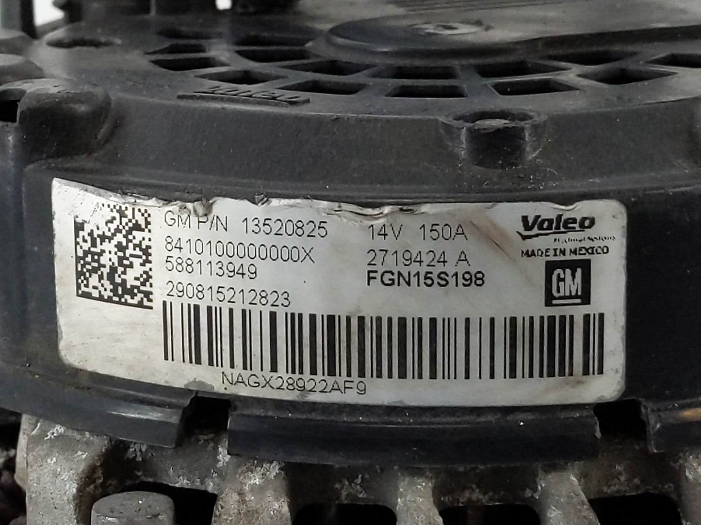 2017-2020 Chevrolet Impala Alternator Replacement Generator Charging Assembly Engine OEM P/N:13520825 Fits OEM Used Auto Par