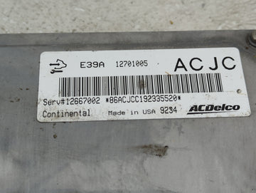 2017-2020 Chevrolet Impala PCM Engine Control Computer ECU ECM PCU OEM P/N:12701005 Fits Fits 2017 2018 2019 2020 OEM Used Auto Parts