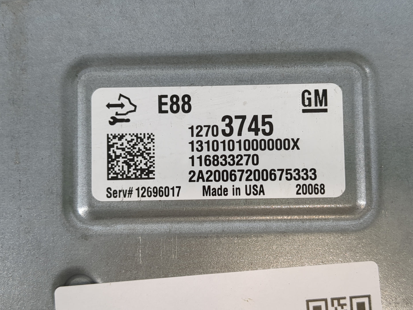 2020-2021 Chevrolet Malibu PCM Engine Control Computer ECU ECM PCU OEM P/N:12703745 Fits Fits 2020 2021 2022 OEM Used Auto P