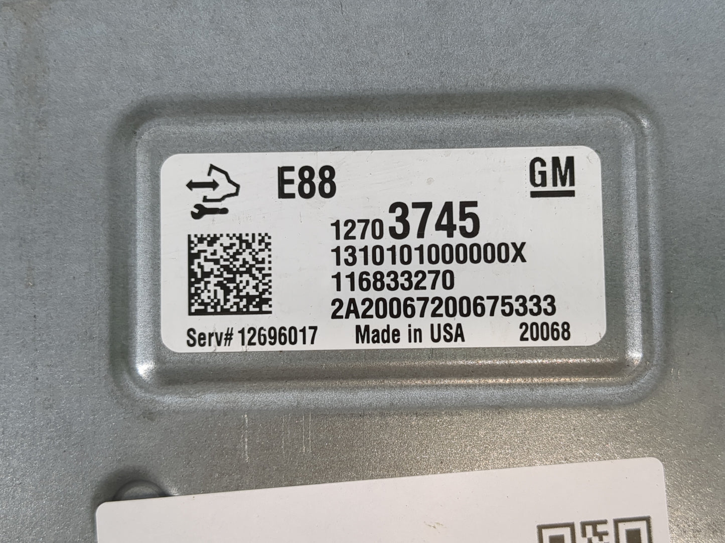 2020-2021 Chevrolet Malibu PCM Engine Control Computer ECU ECM PCU OEM P/N:12703745 Fits Fits 2020 2021 2022 OEM Used Auto P