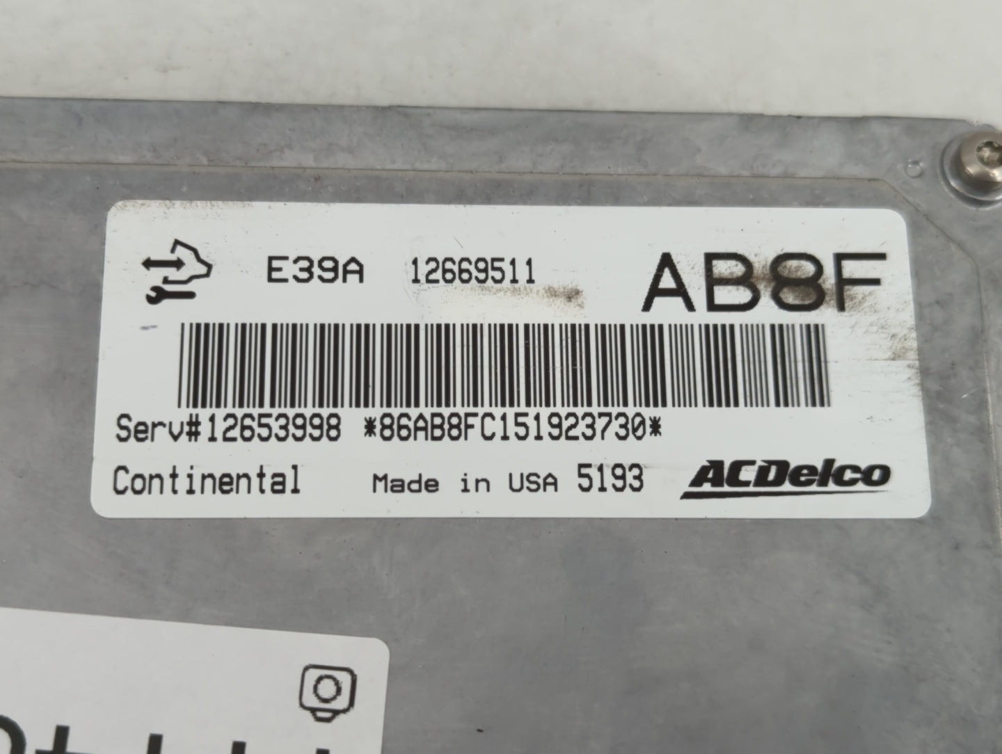 2020-2021 Chevrolet Malibu PCM Engine Control Computer ECU ECM PCU OEM P/N:12669511 Fits Fits 2020 2021 2022 OEM Used Auto P