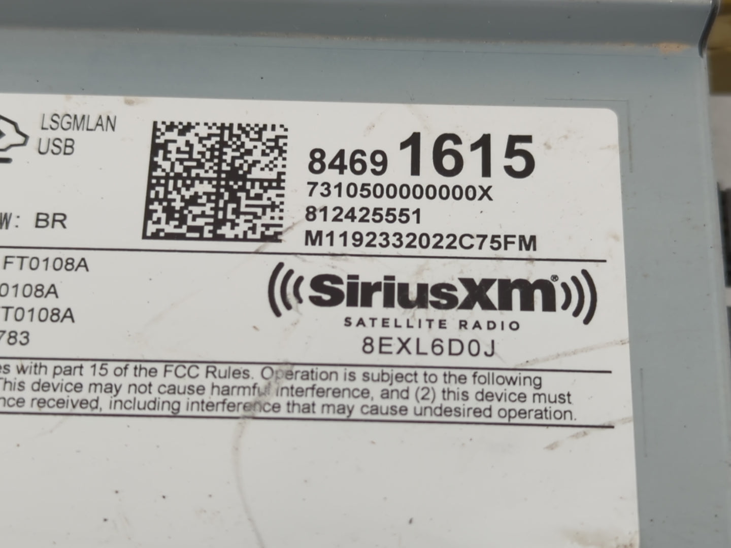 2019-2021 Chevrolet Malibu Radio AM FM Cd Player Receiver Replacement P/N:84691615 Fits Fits 2019 2020 2021 2022 OEM Used Au