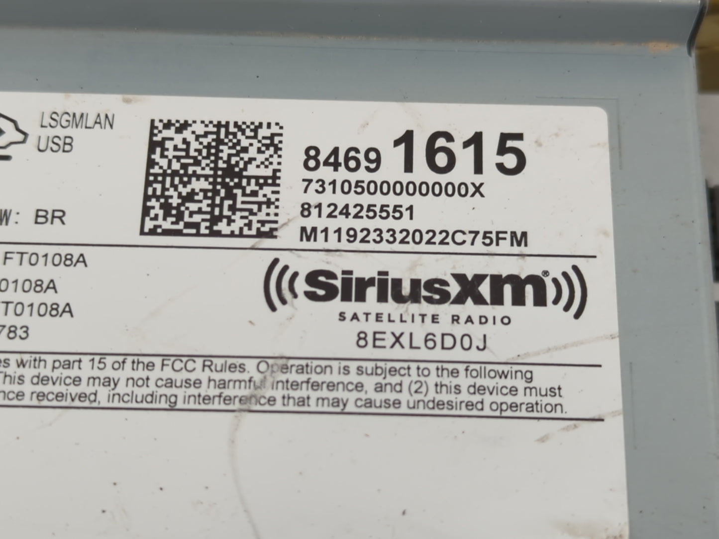 2019-2021 Chevrolet Malibu Radio AM FM Cd Player Receiver Replacement P/N:84691615 Fits Fits 2019 2020 2021 2022 OEM Used Au