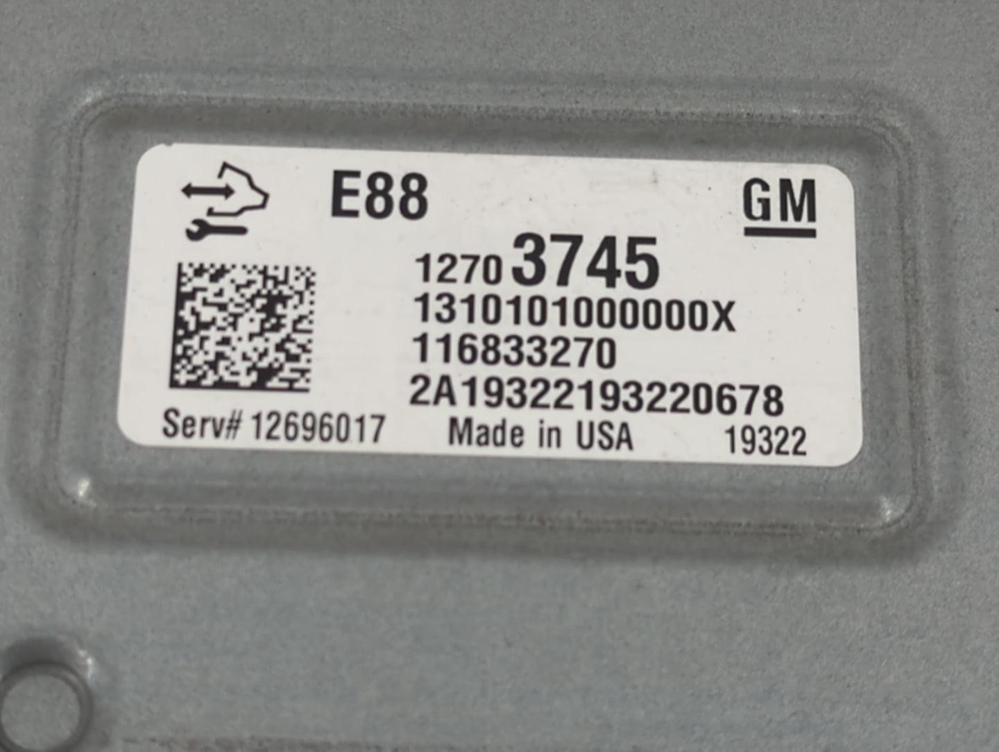 2020-2021 Chevrolet Malibu PCM Engine Control Computer ECU ECM PCU OEM P/N:12703745 Fits Fits 2020 2021 2022 OEM Used Auto P