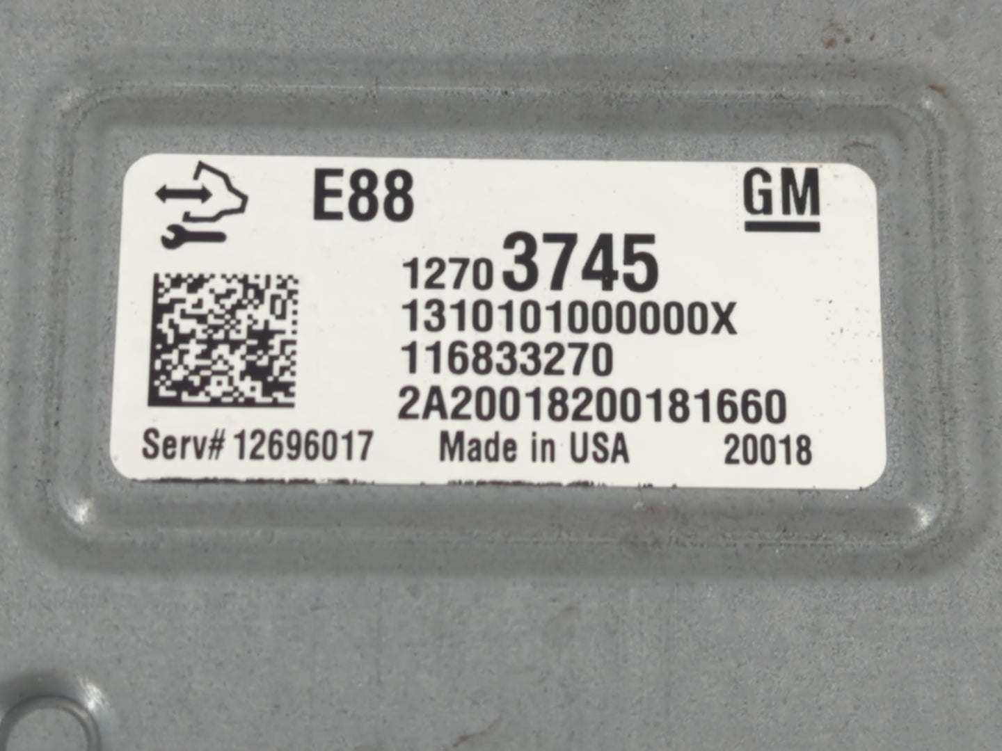 2020-2021 Chevrolet Malibu PCM Engine Control Computer ECU ECM PCU OEM P/N:12703745 Fits Fits 2020 2021 2022 OEM Used Auto P