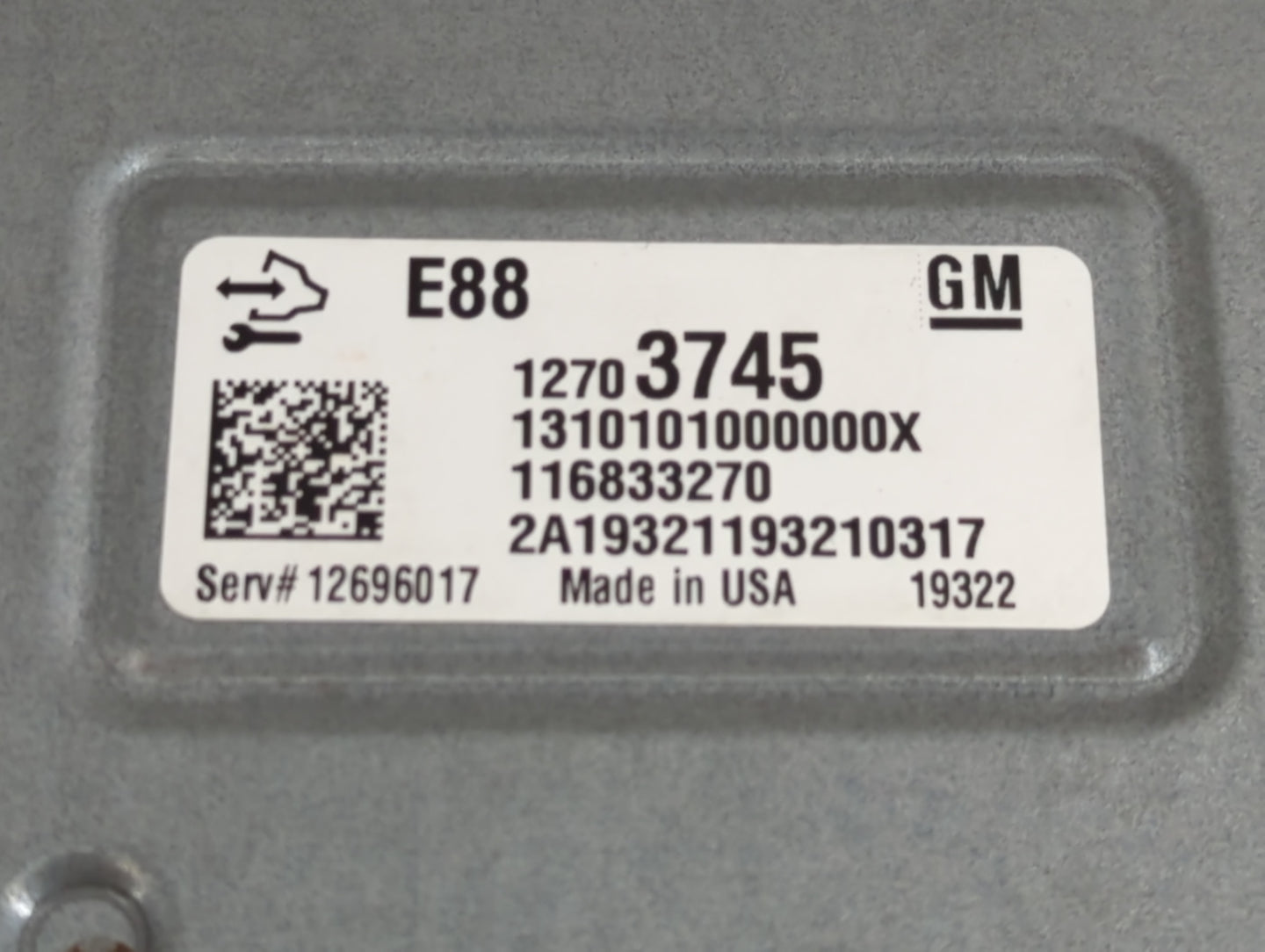 2020-2021 Chevrolet Malibu PCM Engine Control Computer ECU ECM PCU OEM P/N:116833270 12703745 Fits Fits 2020 2021 2022 OEM U