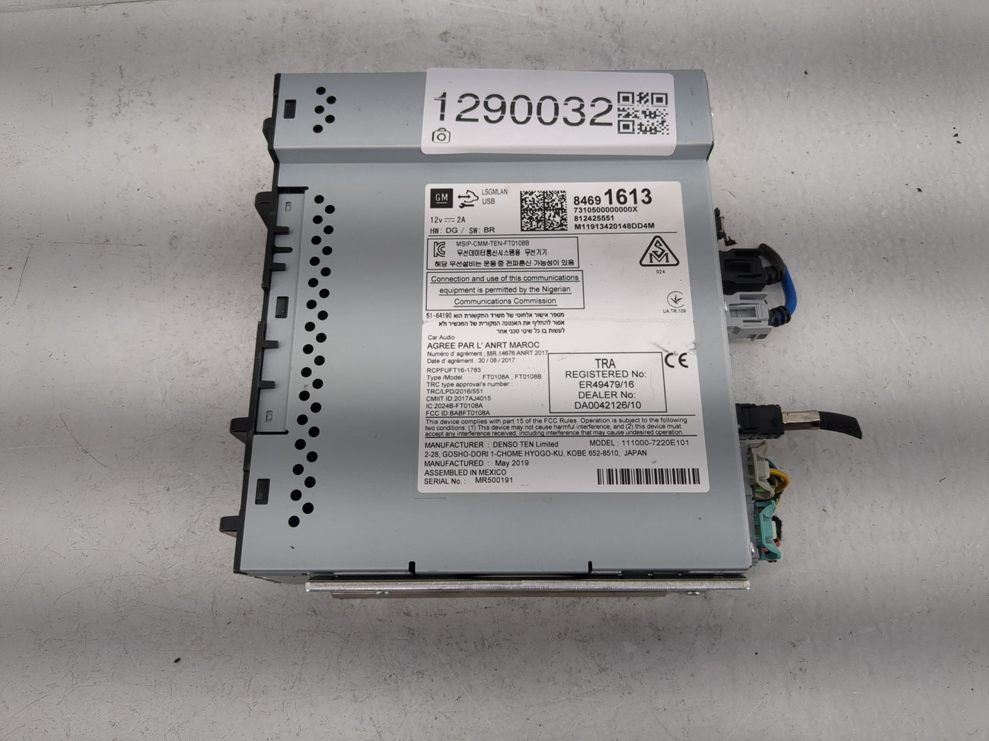 2020-2021 Chevrolet Malibu Radio AM FM Cd Player Receiver Replacement P/N:84691613 Fits Fits 2020 2021 2022 OEM Used Auto Pa