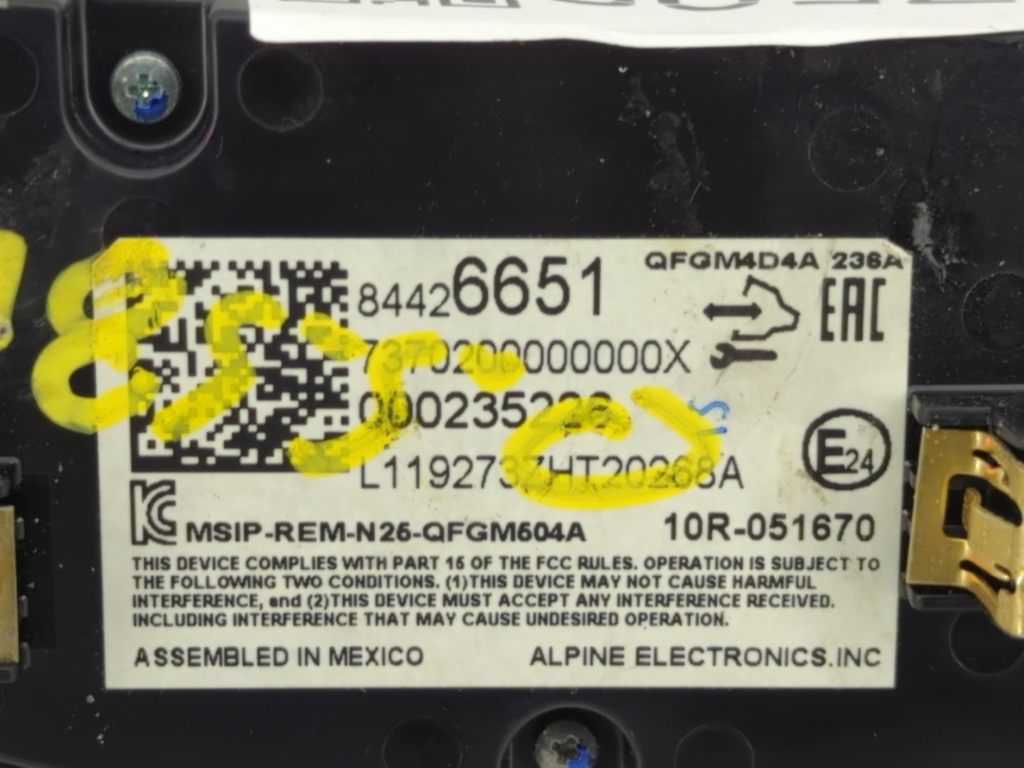 2019-2021 Chevrolet Malibu Climate Control Module Temperature AC/Heater Replacement P/N:000235226 84426651 Fits OEM Used Aut