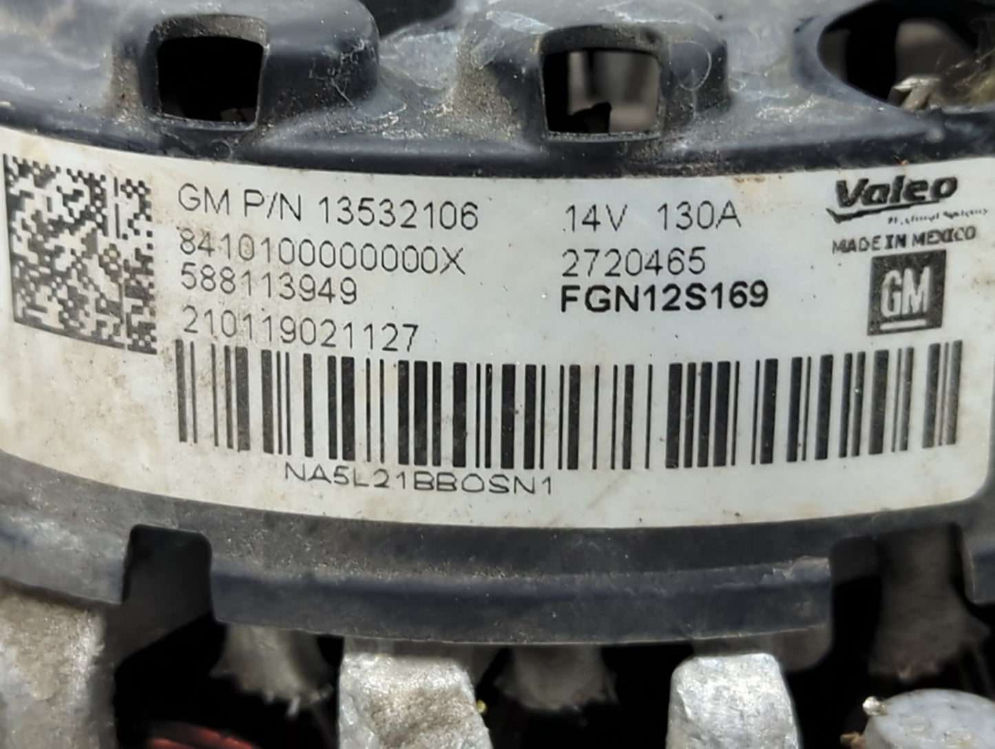 2019-2021 Chevrolet Malibu Alternator Replacement Generator Charging Assembly Engine OEM P/N:588113949 13532106 Fits OEM Use