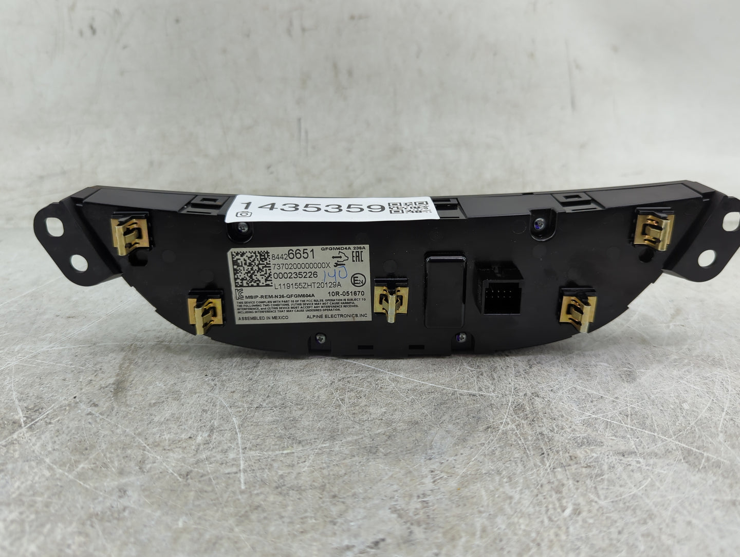 2019-2021 Chevrolet Malibu Climate Control Module Temperature AC/Heater Replacement P/N:84426651 Fits Fits 2019 2020 2021 OE