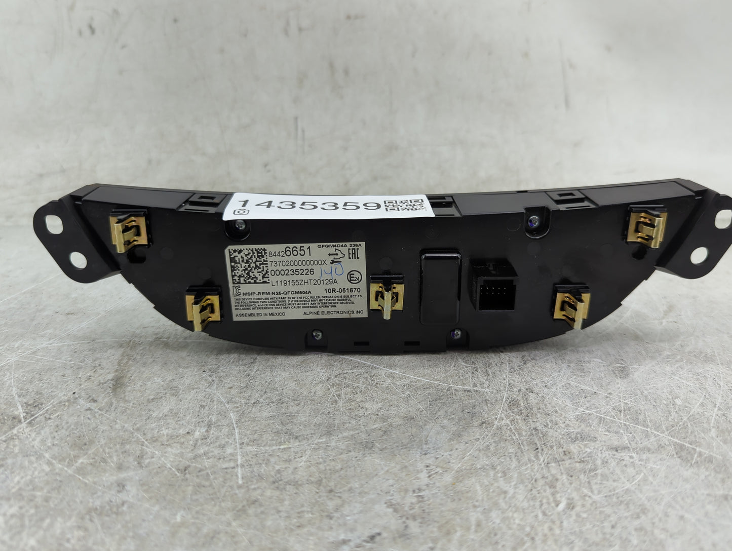 2019-2021 Chevrolet Malibu Climate Control Module Temperature AC/Heater Replacement P/N:84426651 Fits Fits 2019 2020 2021 OE