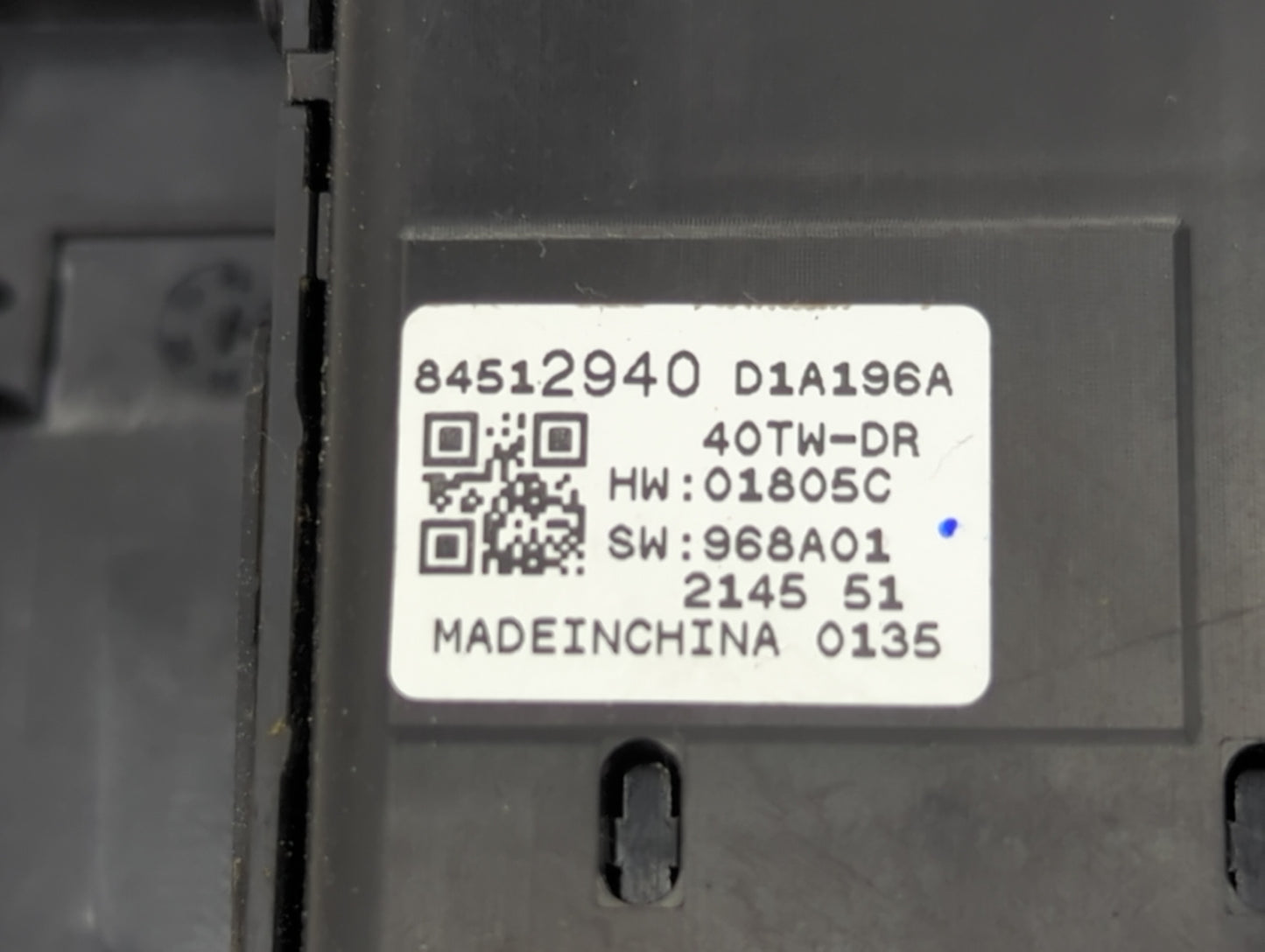 2016-2021 Chevrolet Malibu Master Power Window Switch Replacement Driver Side Left P/N:84512940 Fits OEM Used Auto Parts - O