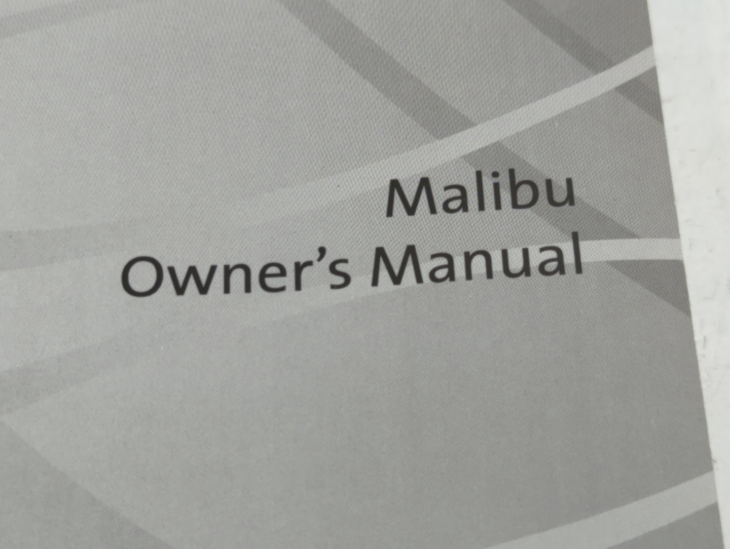 2020 Chevrolet Malibu Owners Manual Book Guide P/N:84313268 OEM Used Auto Parts - Oemusedautoparts1.com