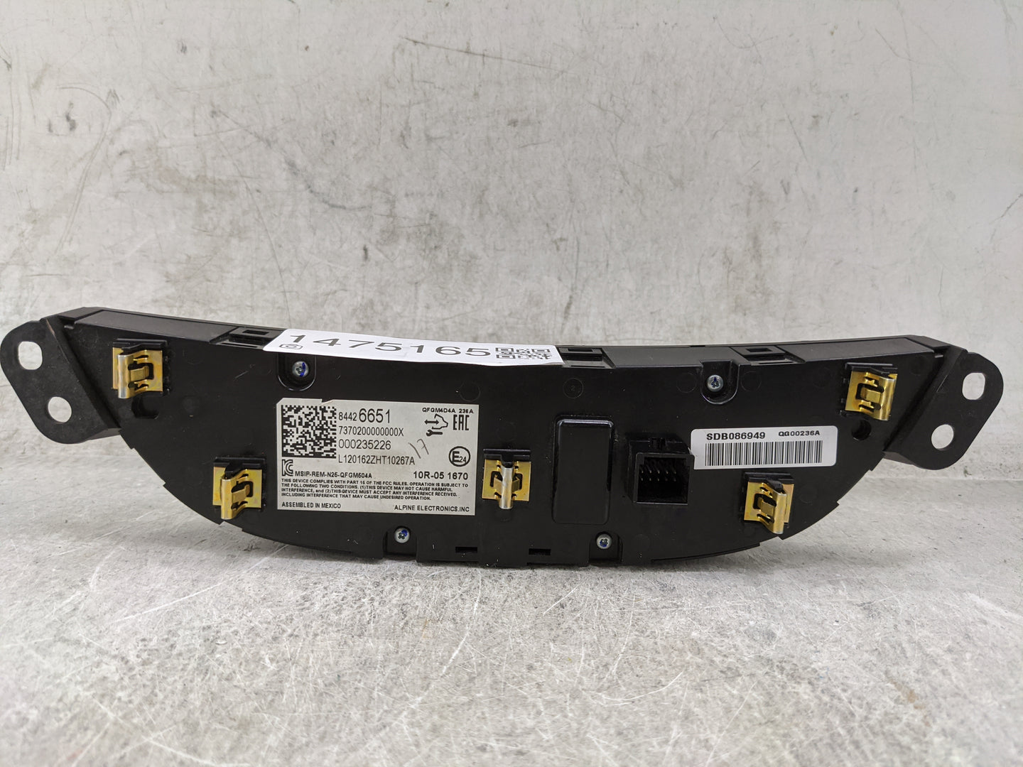 2019-2021 Chevrolet Malibu Climate Control Module Temperature AC/Heater Replacement P/N:84426651 QFGM4D4A Fits Fits 2019 202
