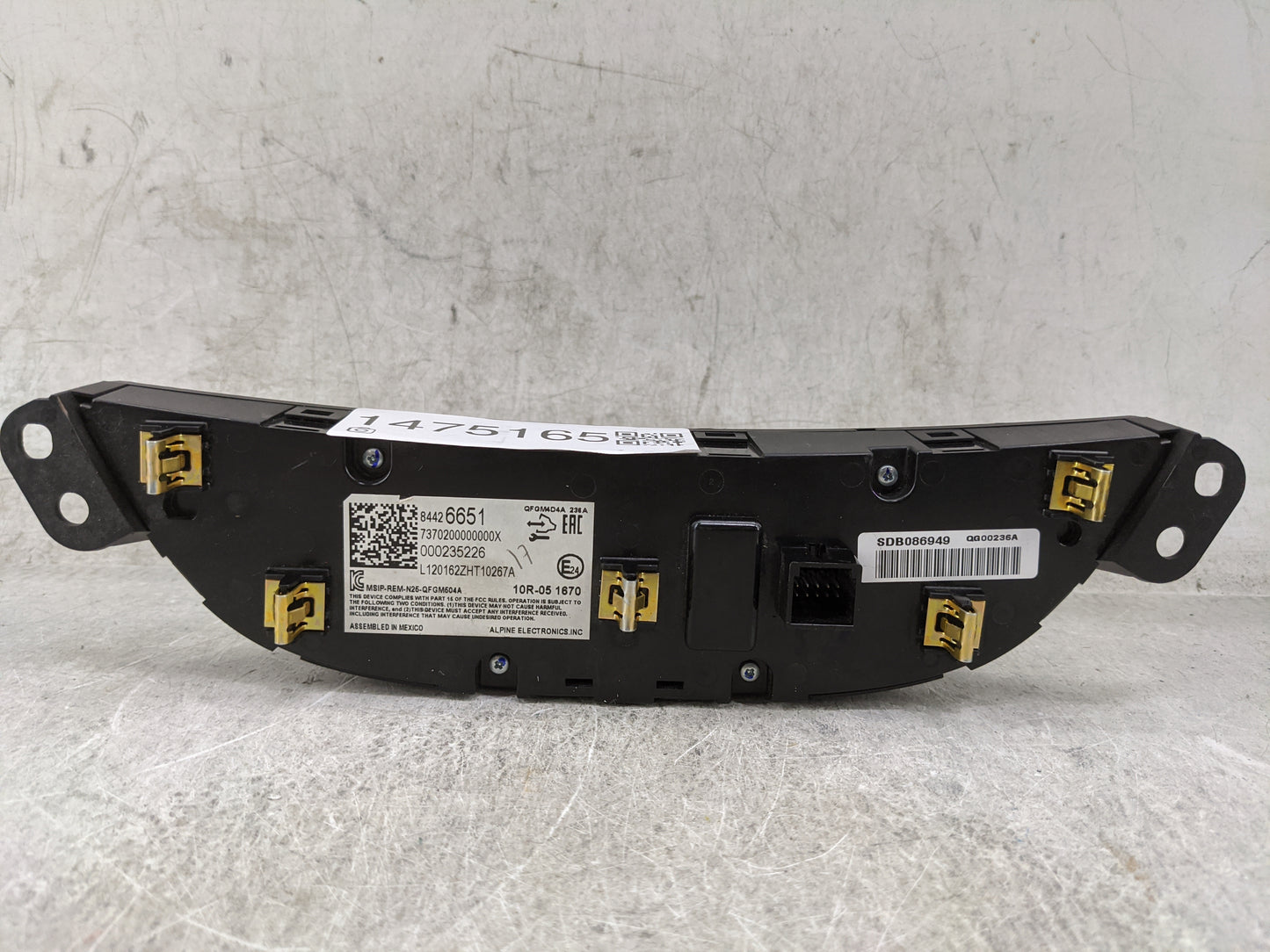 2019-2021 Chevrolet Malibu Climate Control Module Temperature AC/Heater Replacement P/N:84426651 QFGM4D4A Fits Fits 2019 202