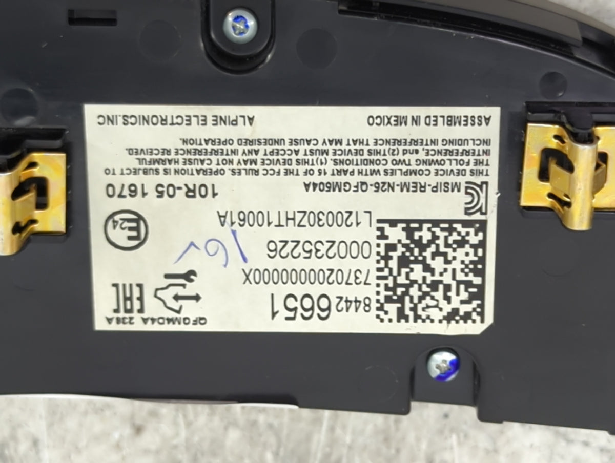 2019-2021 Chevrolet Malibu Climate Control Module Temperature AC/Heater Replacement Fits Fits 2019 2020 2021 OEM Used Auto P
