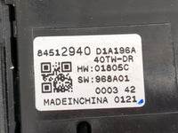 2016-2021 Chevrolet Malibu Master Power Window Switch Replacement Driver Side Left P/N:84512940 Fits OEM Used Auto Parts - O