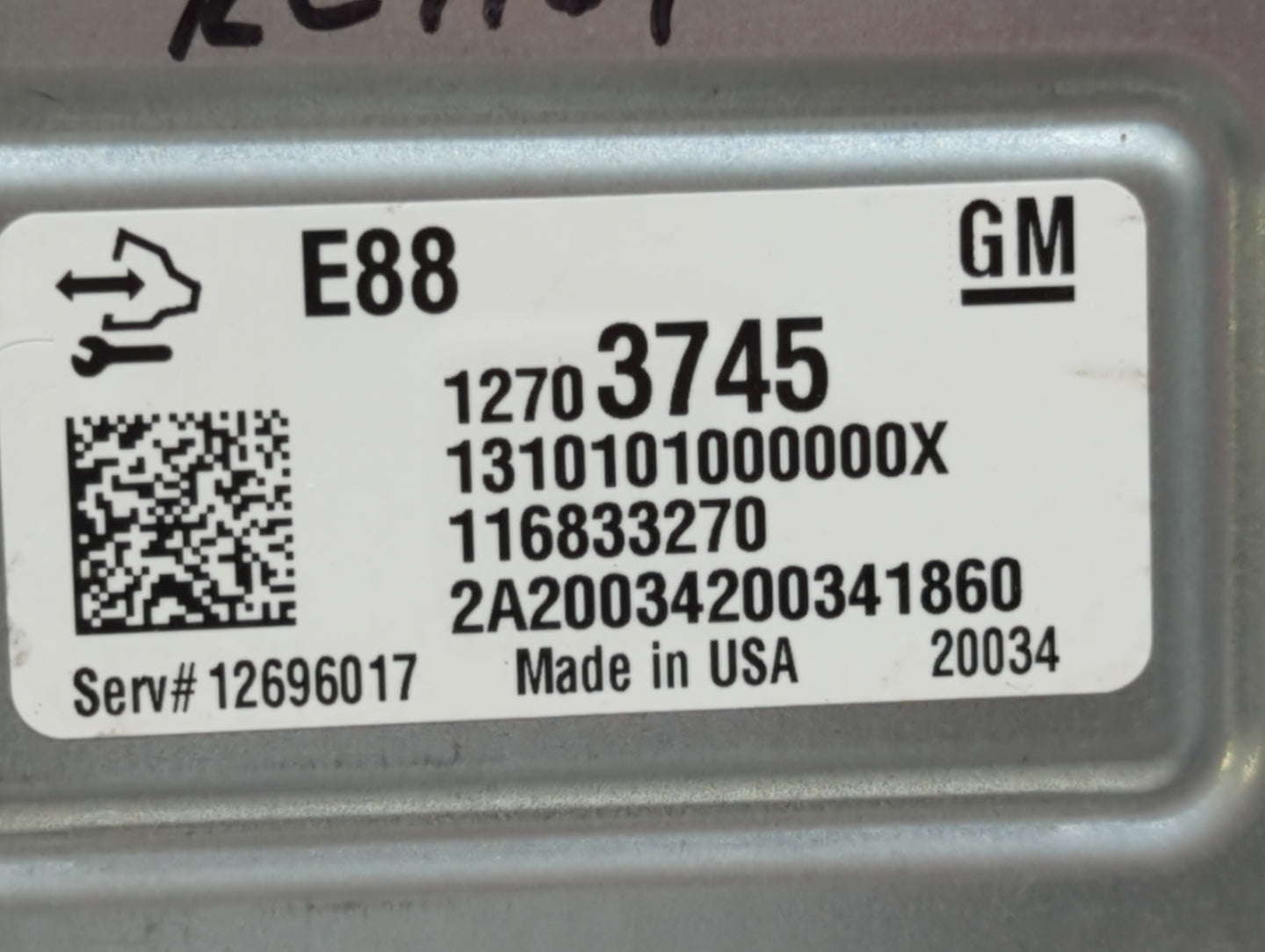 2020 Chevrolet Malibu PCM Engine Control Computer ECU ECM PCU OEM P/N:12696017 12703776, 84190615, 12710155, 12703745 Fits O