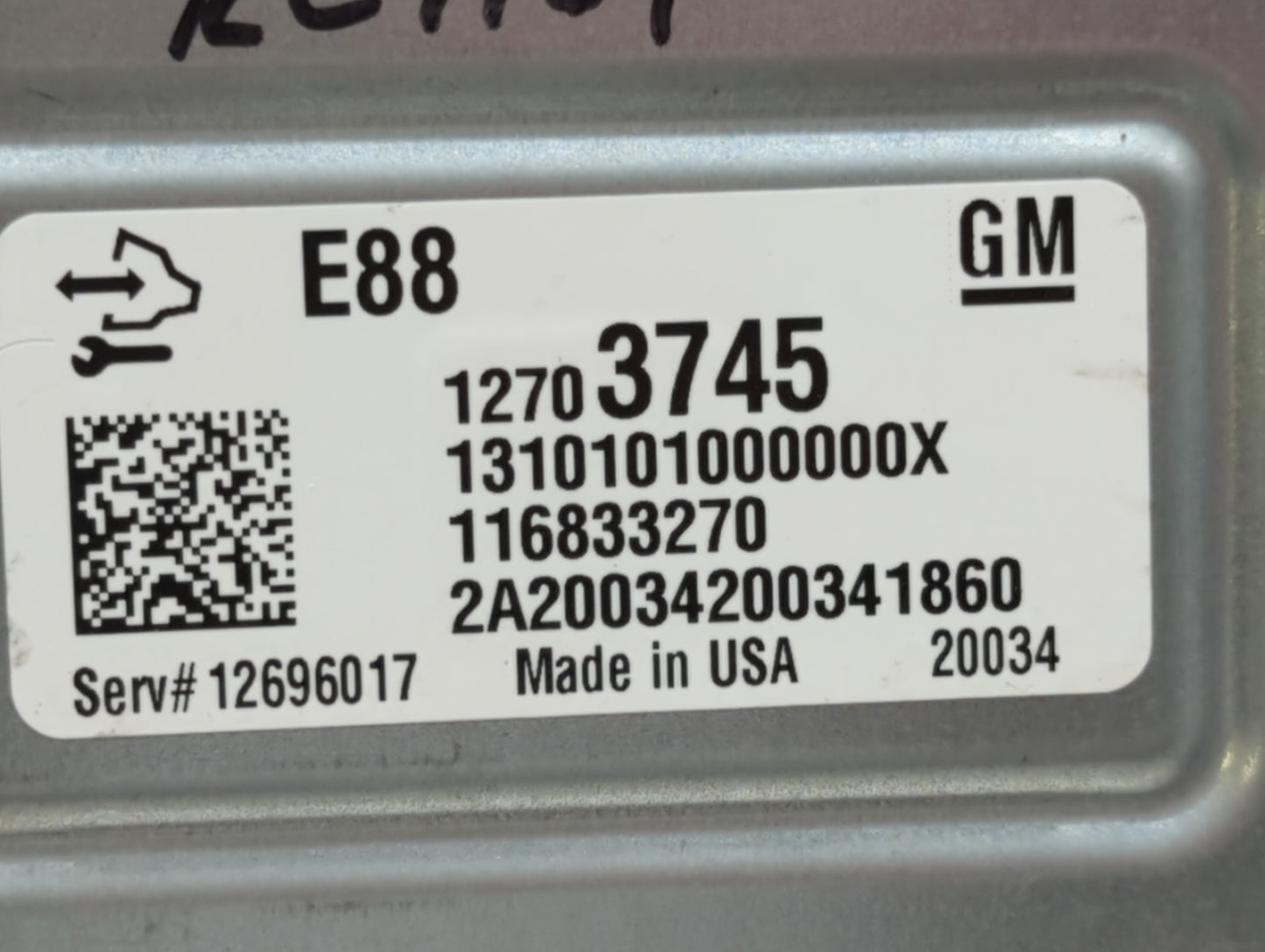 2020 Chevrolet Malibu PCM Engine Control Computer ECU ECM PCU OEM P/N:12696017 12703776, 84190615, 12710155, 12703745 Fits O