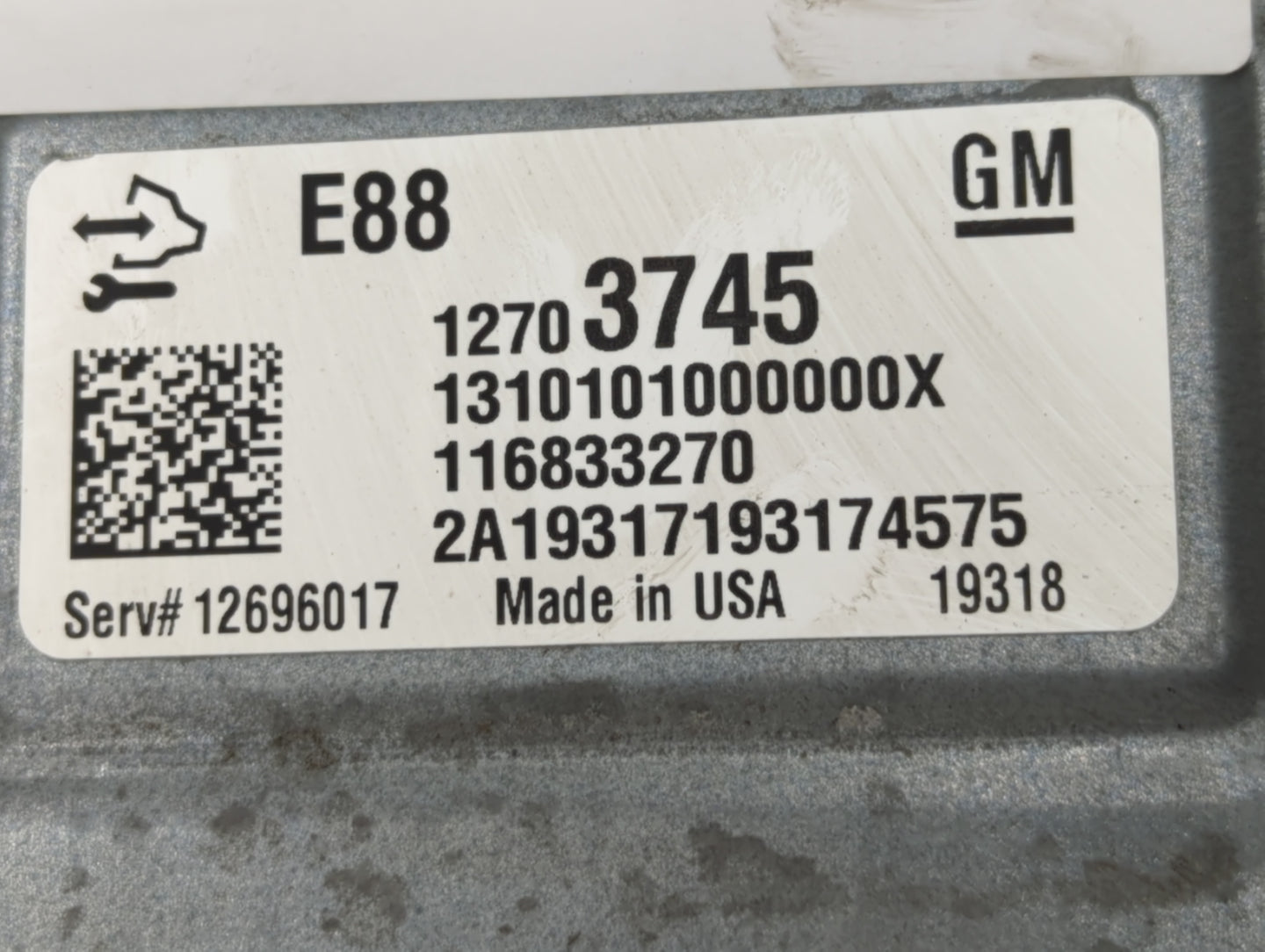 2020-2021 Chevrolet Malibu PCM Engine Control Computer ECU ECM PCU OEM P/N:12703745 Fits Fits 2020 2021 2022 OEM Used Auto P