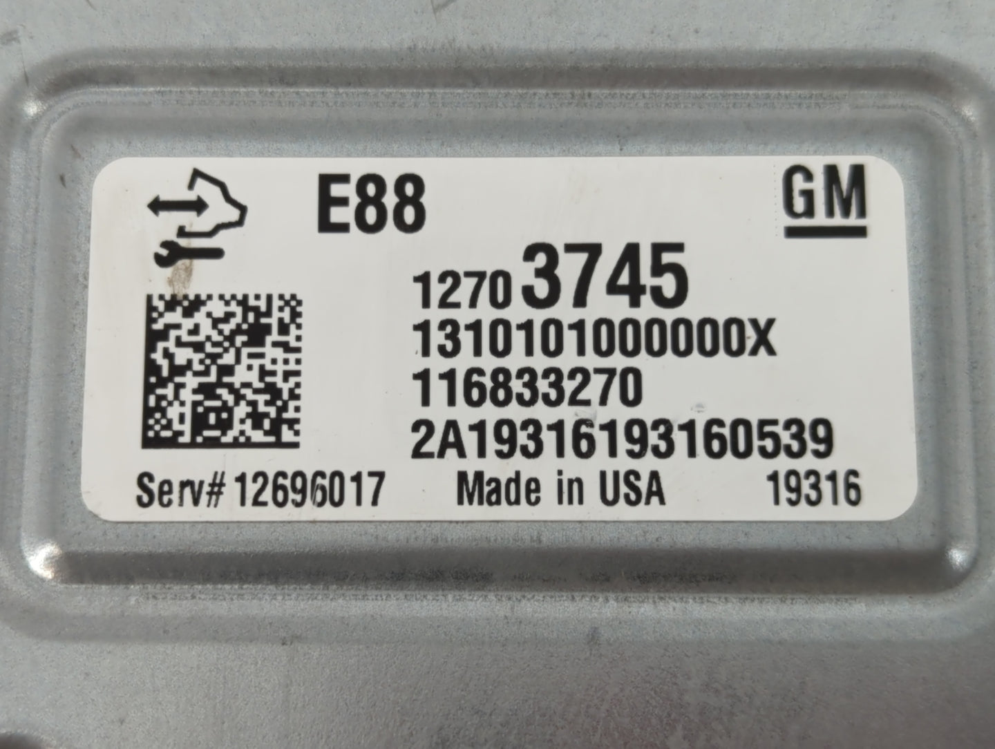 2020-2021 Chevrolet Malibu PCM Engine Control Computer ECU ECM PCU OEM P/N:12703745 Fits Fits 2020 2021 2022 OEM Used Auto P