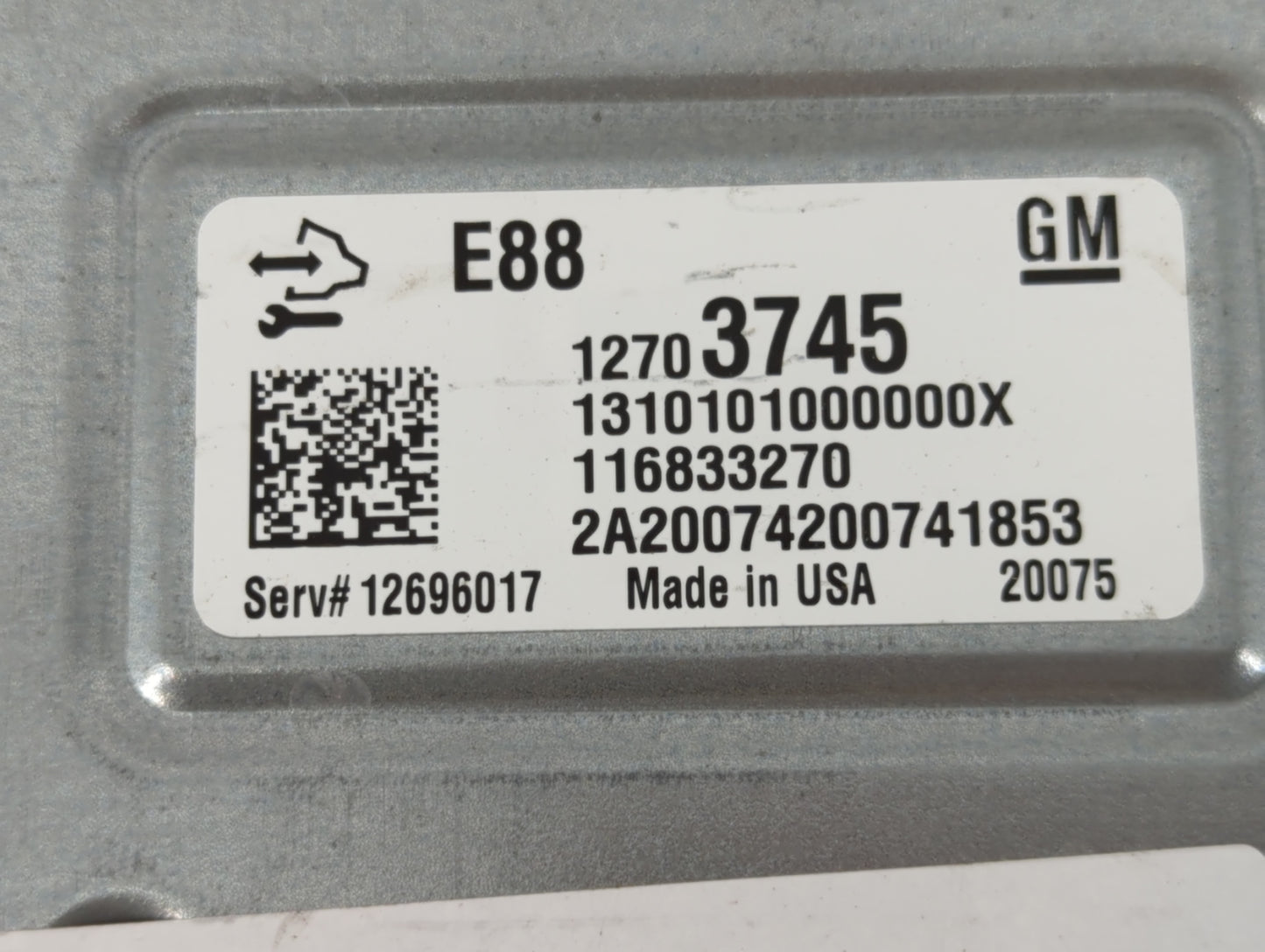 2020-2021 Chevrolet Malibu PCM Engine Control Computer ECU ECM PCU OEM P/N:12703745 Fits Fits 2020 2021 2022 OEM Used Auto P