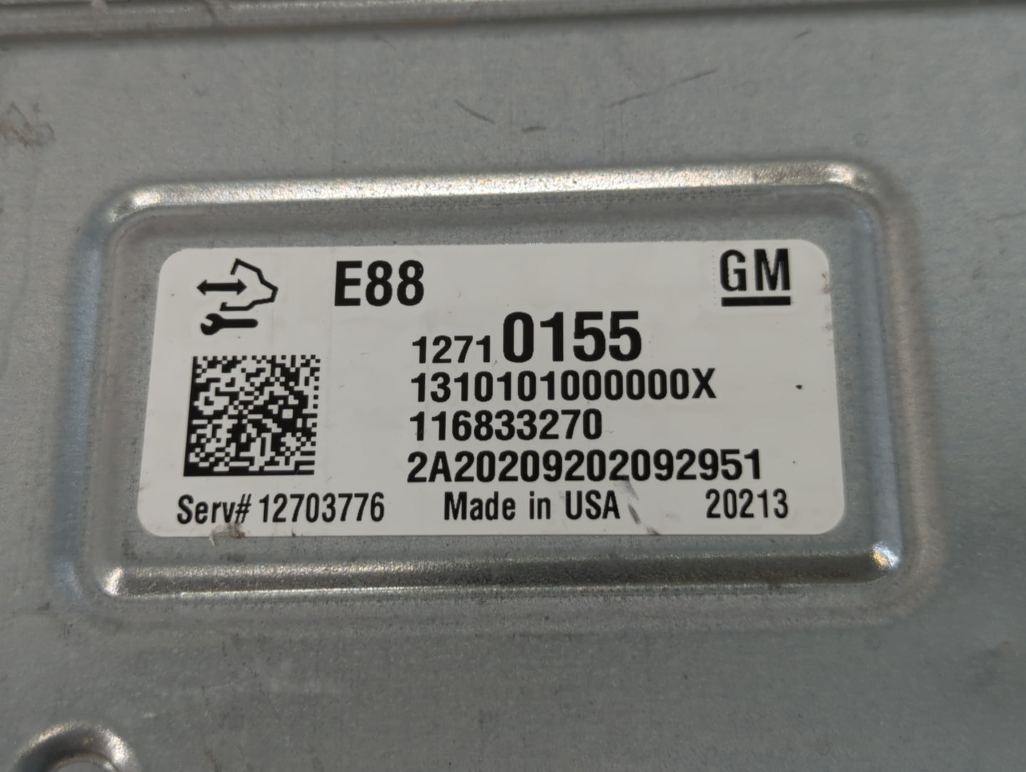 2020-2021 Chevrolet Malibu PCM Engine Control Computer ECU ECM PCU OEM P/N:12710155 Fits Fits 2020 2021 2022 OEM Used Auto P