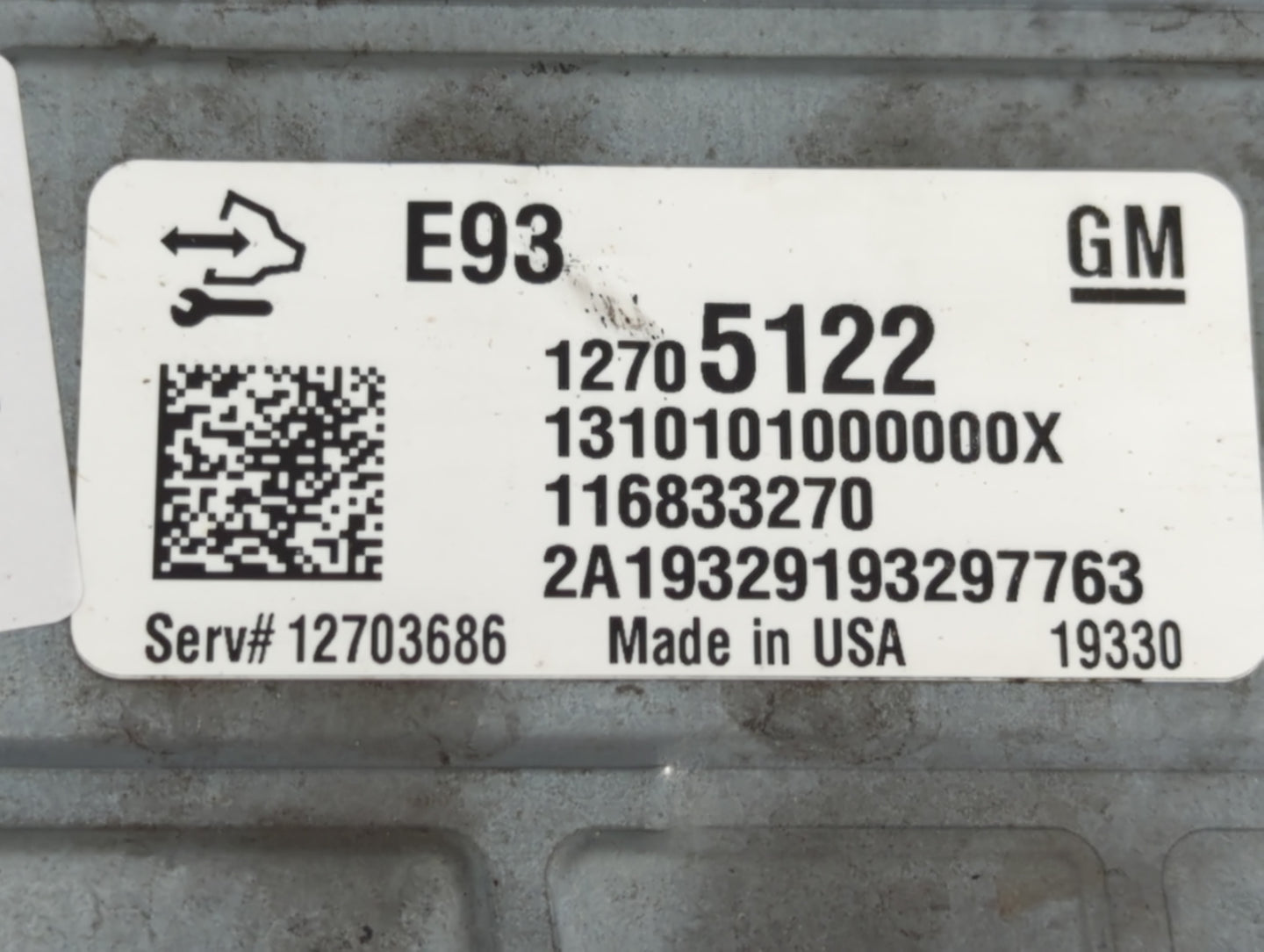 2019-2021 Chevrolet Silverado 1500 PCM Engine Control Computer ECU ECM PCU OEM P/N:12705122 Fits Fits 2019 2020 2021 2022 OE