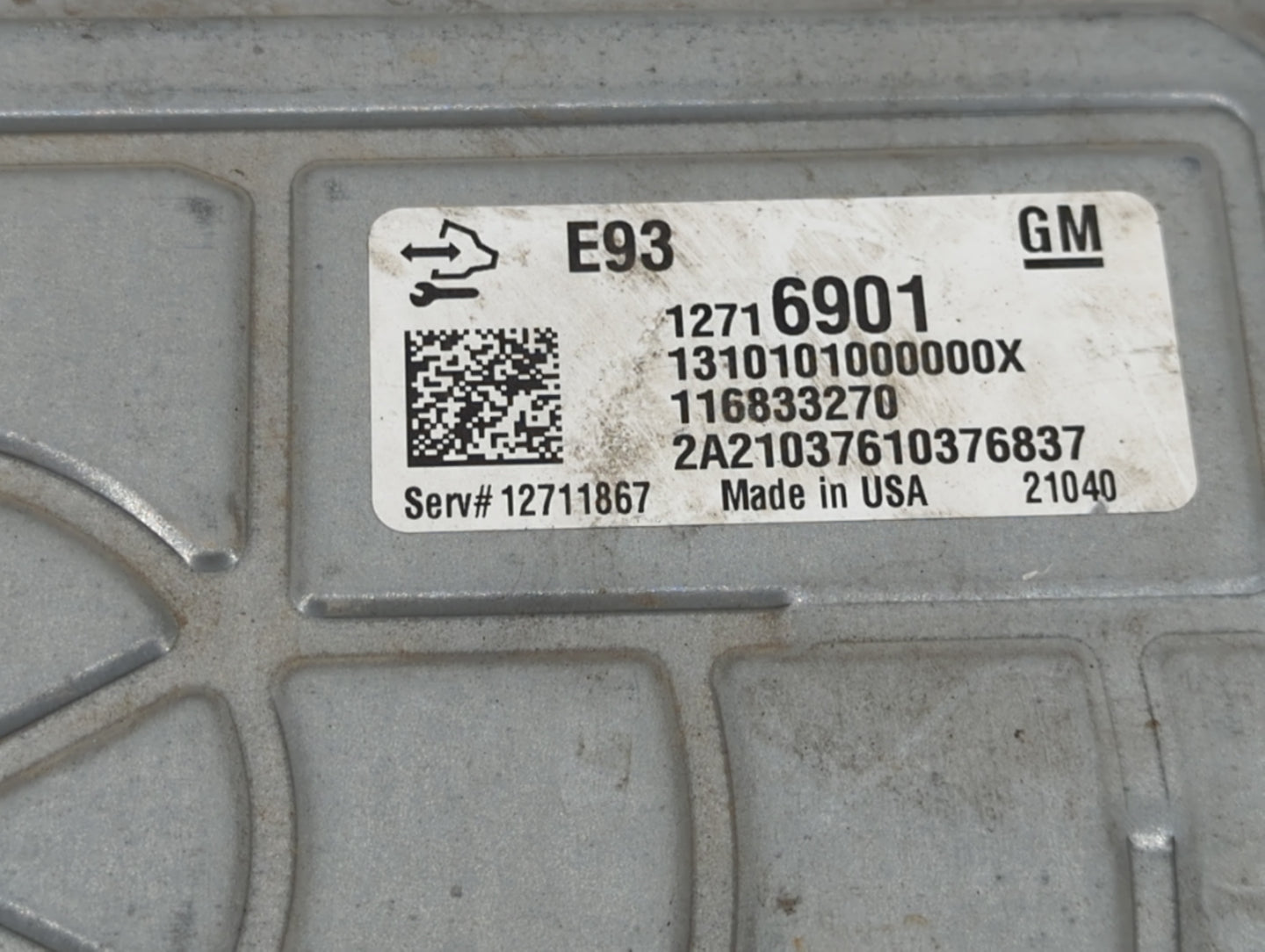 2019-2021 Chevrolet Silverado 1500 PCM Engine Control Computer ECU ECM PCU OEM P/N:116833270 12716901 Fits OEM Used Auto Par