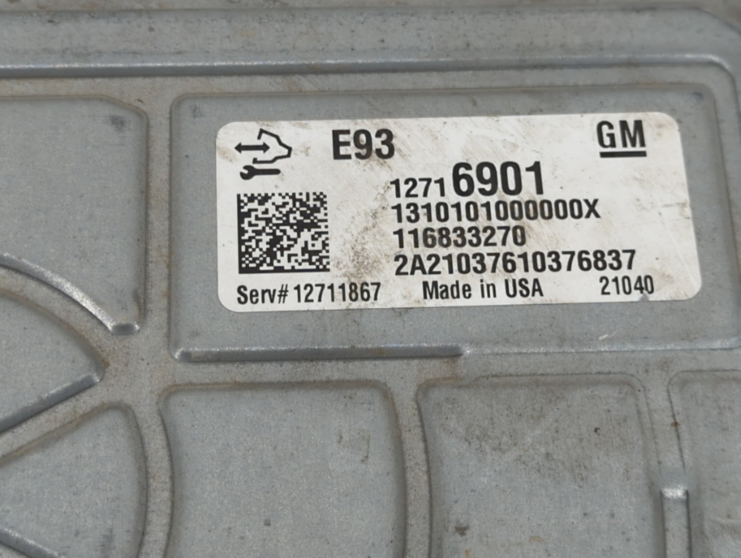 2019-2021 Chevrolet Silverado 1500 PCM Engine Control Computer ECU ECM PCU OEM P/N:116833270 12716901 Fits OEM Used Auto Par